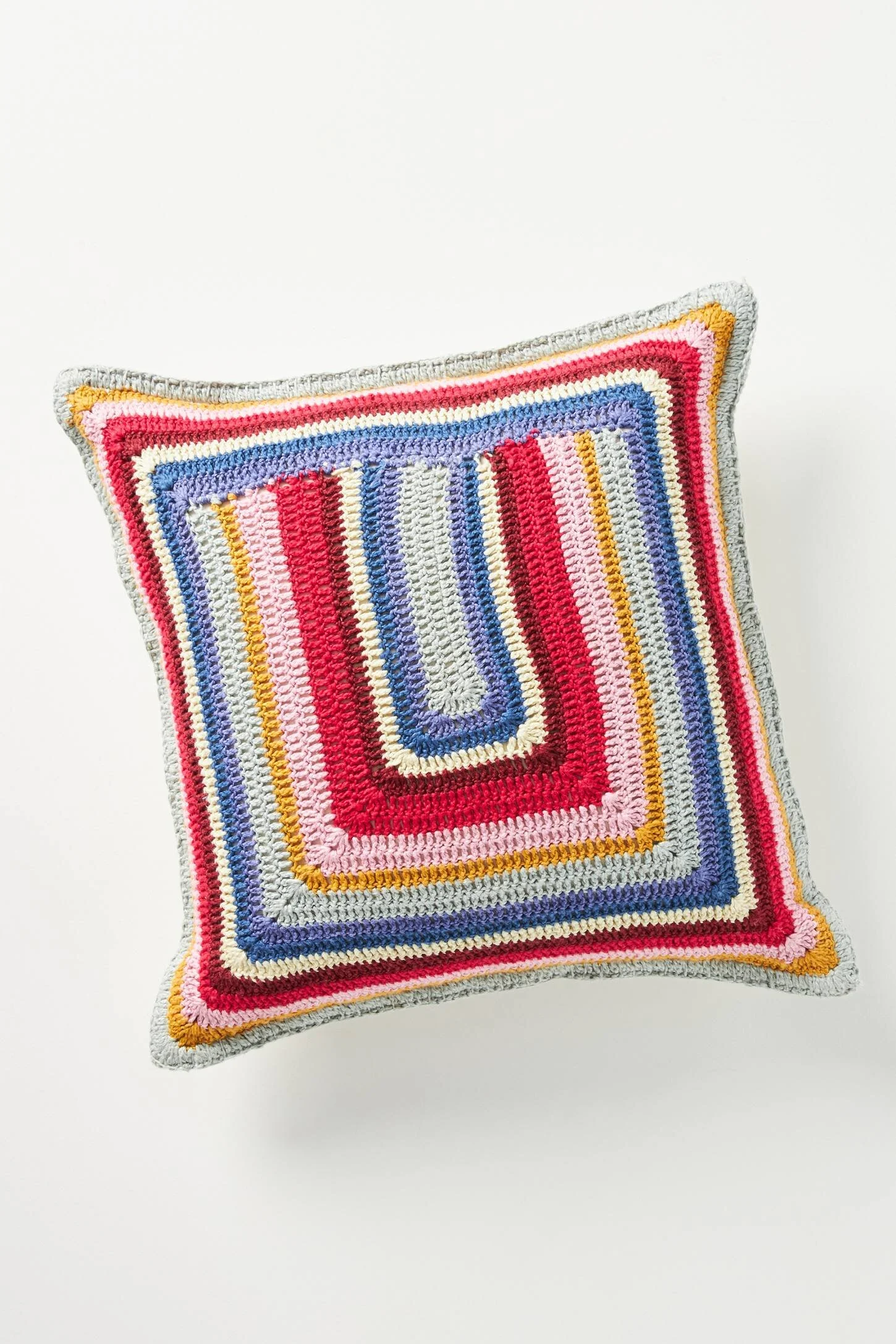 Crochet Rainbow Pillow / $98