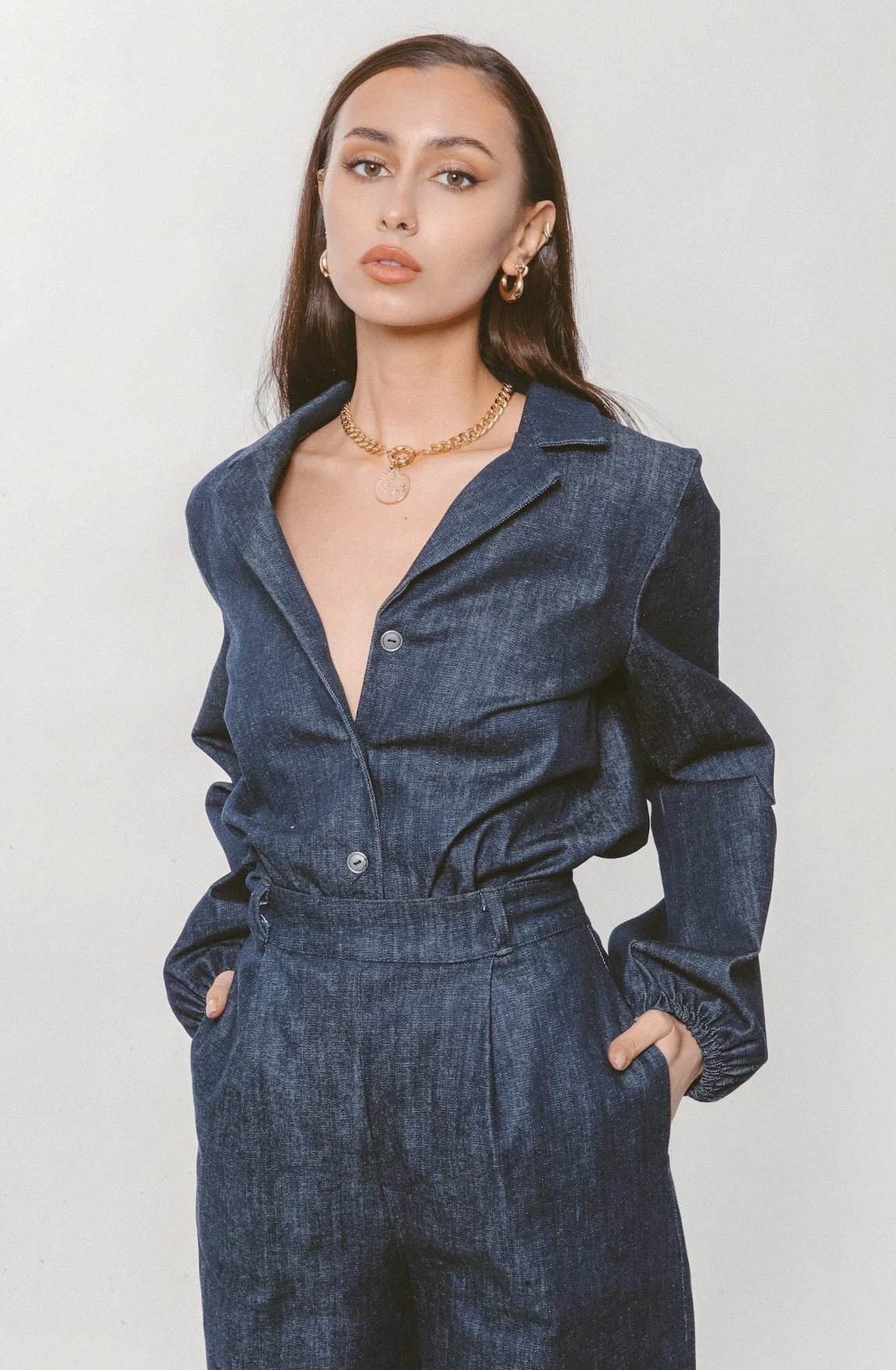 Denim Button Down / $220