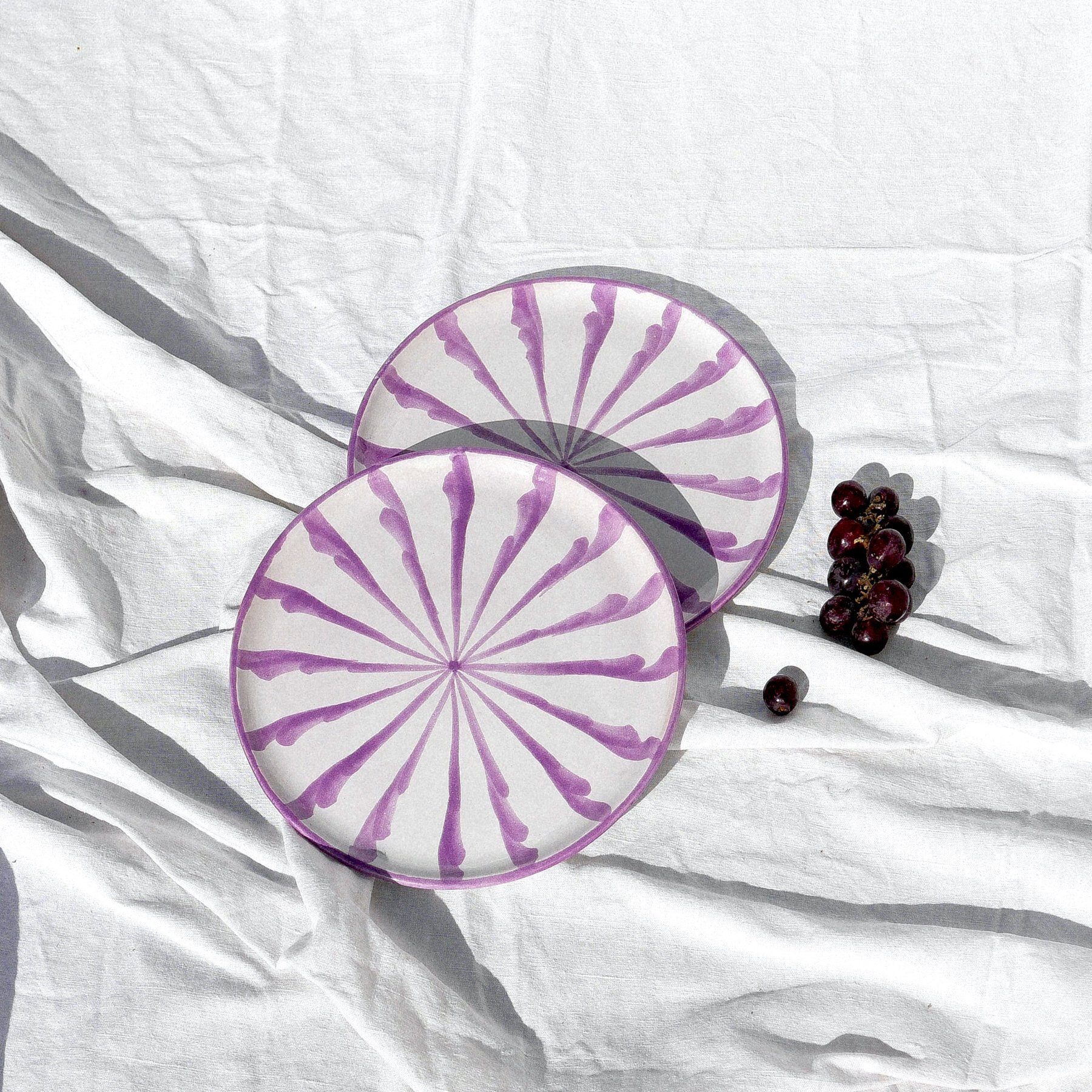 Salad Plate with Candy Cane Stripes / $54