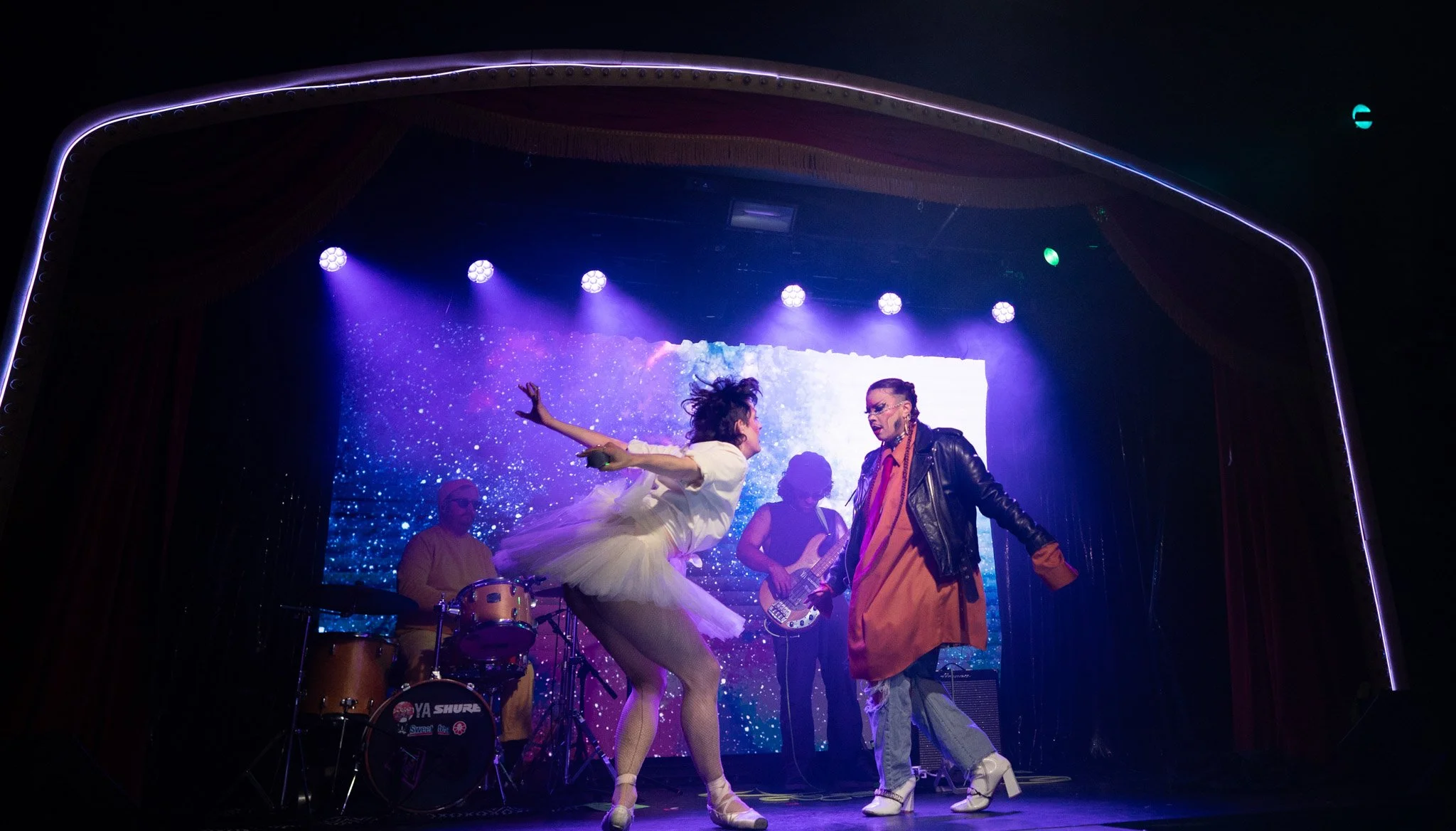 PLEEAY and Mudd the Two Spirit at Gender Upheaval Party (THEYFRIEND 2024) by Robbie Sweeny