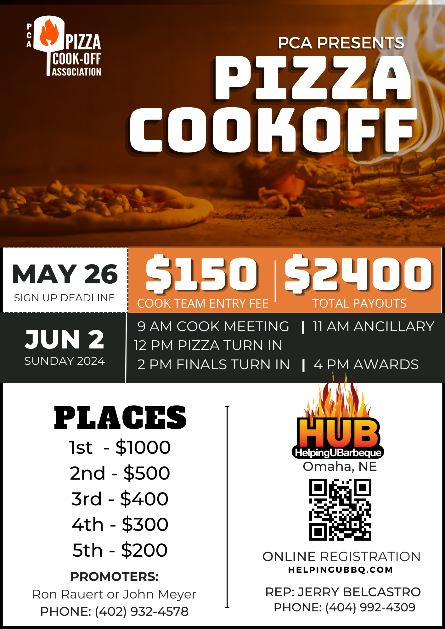 PCA Presents Pizza CookOff Helping U Barbeque, Omaha, NE — Pizza