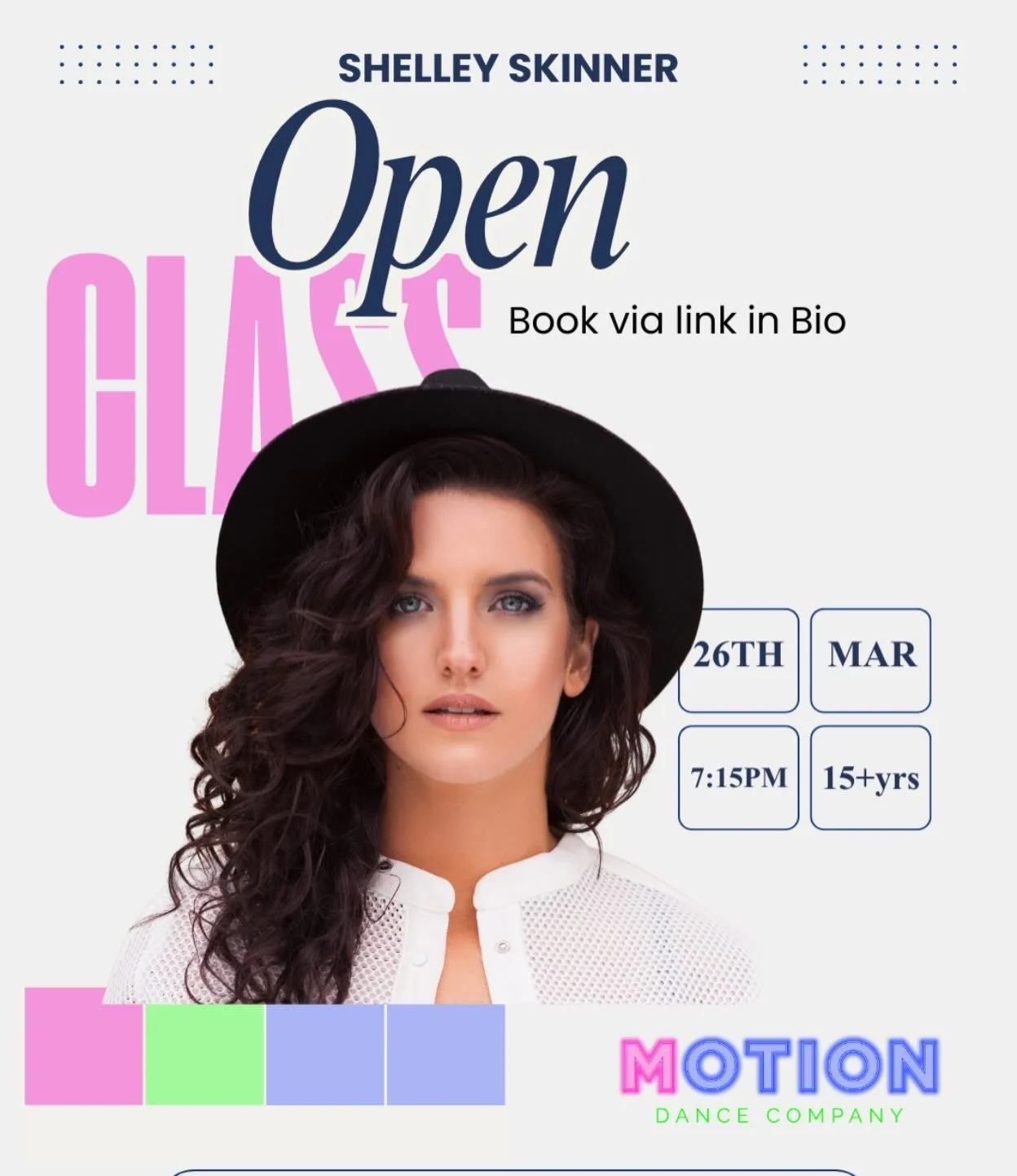 Open class next Thursday Book via the TryBooking link in our Bio - Let&rsquo;s go!! ✨✨✨

Open to the public 15+yrs and above. 

With over 20 years of teaching experience, Shelley is a passionate mentor dedicated to developing confident, skilled dance