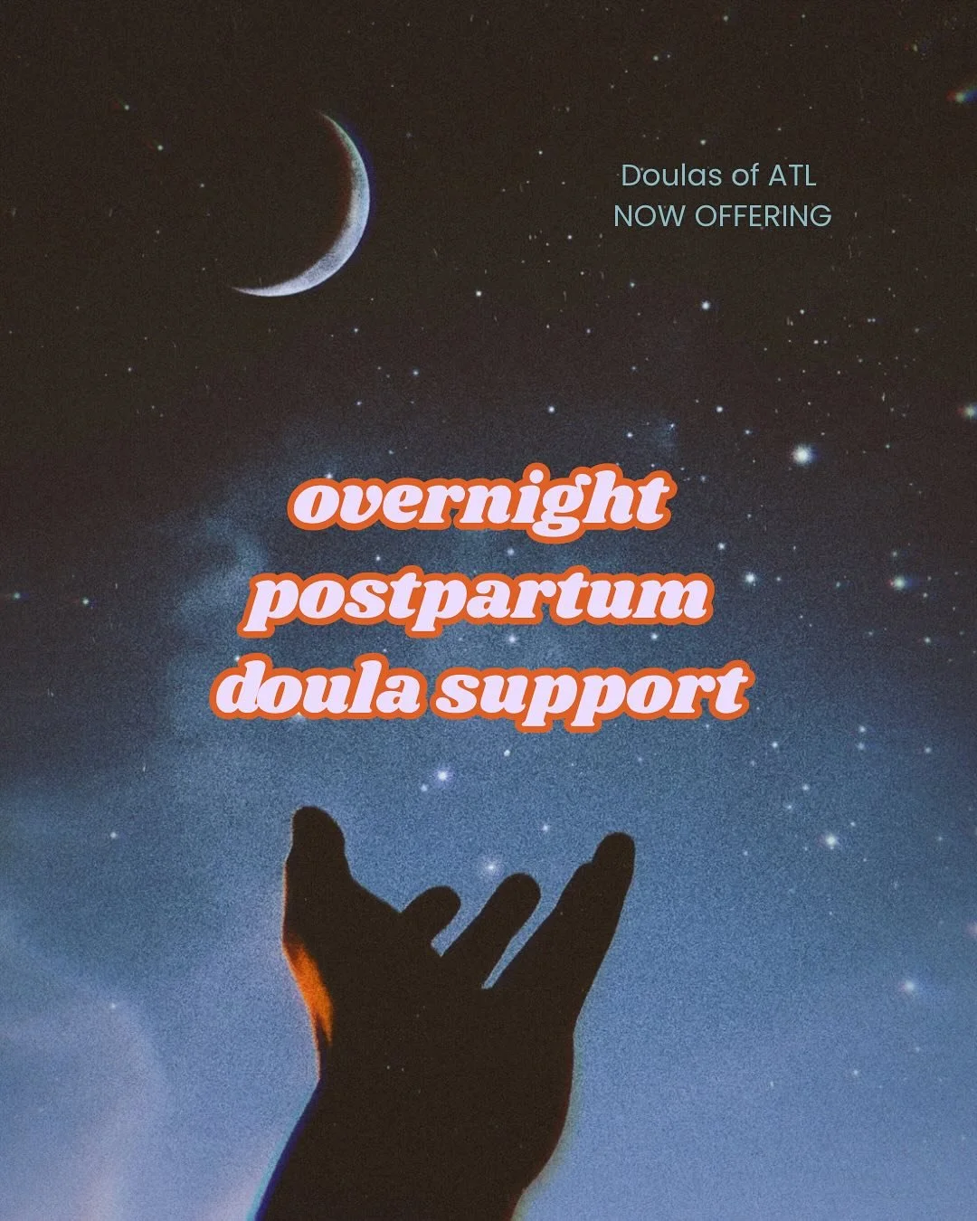 ✨🌙 Doulas of ATL is now officially offering OVERNIGHT DOULA SUPPORT ✨🌙 

✨Book in advance for when you know you&rsquo;ll need (and deserve) it and we&rsquo;ll make a full plan with you prenatally 
✨Call us in when you&rsquo;re in the weeds and we&r