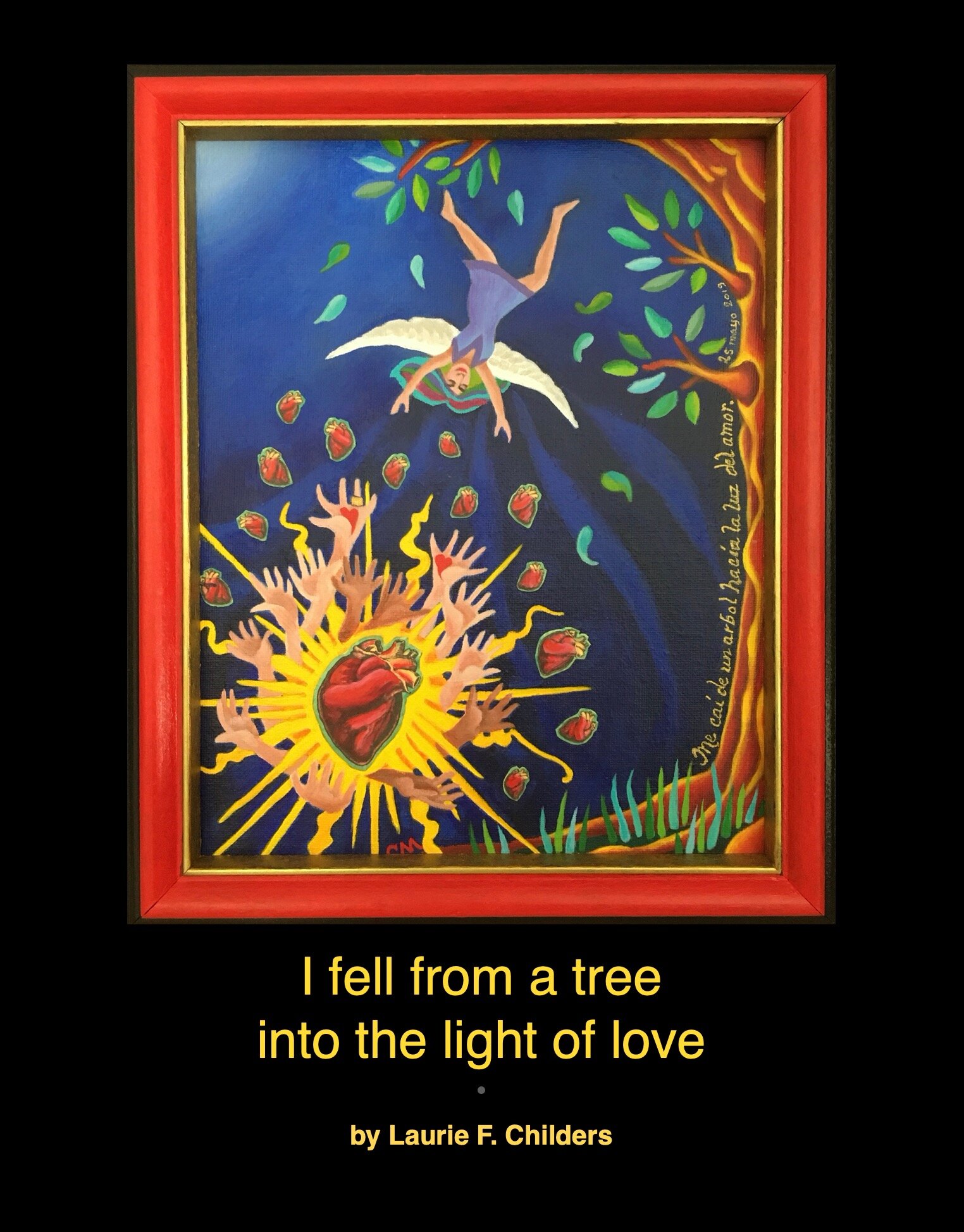 Black background cover for I fell from a tree.jpeg