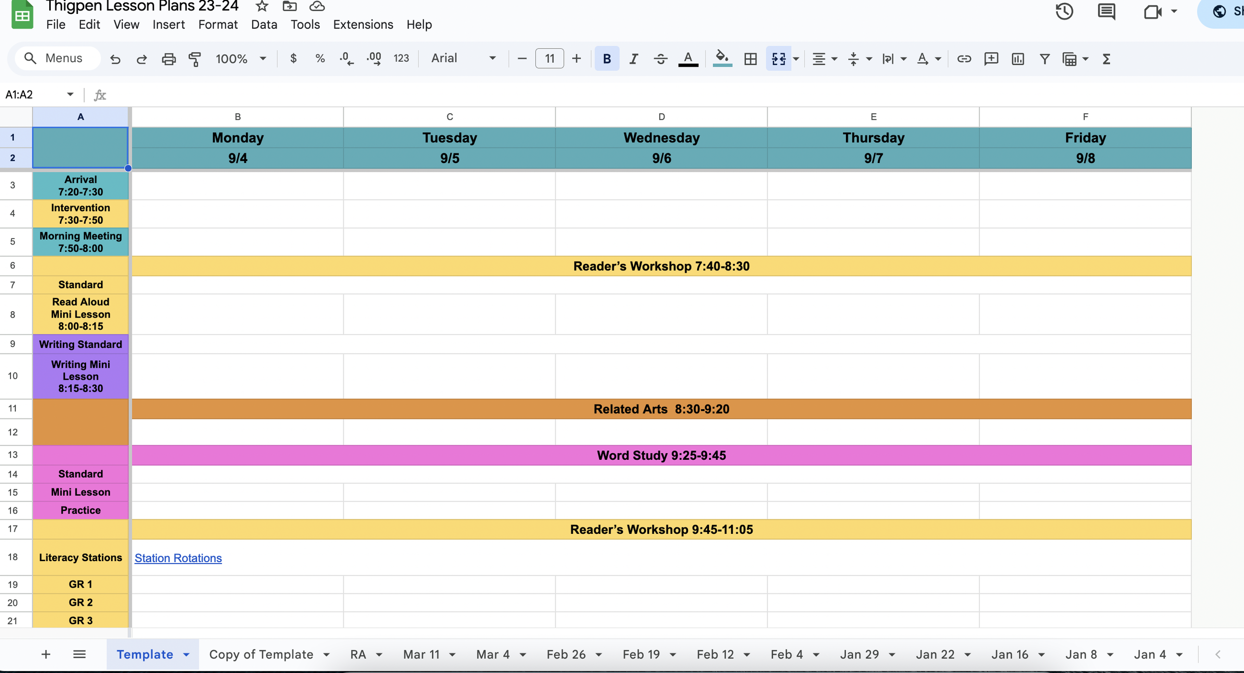 Lesson Planning Template