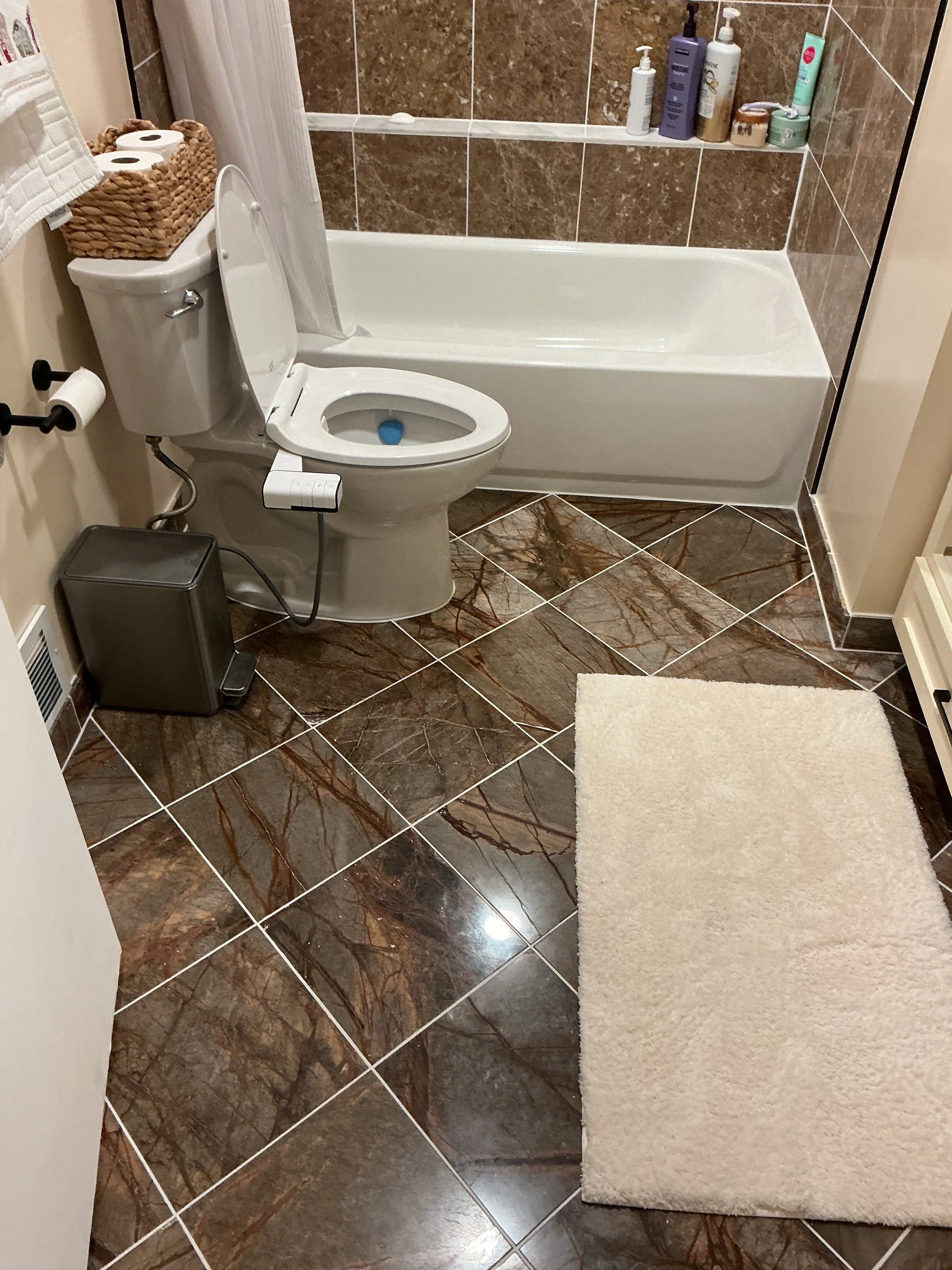 Thick Natural Stone kids bathroom in Monroe, CT