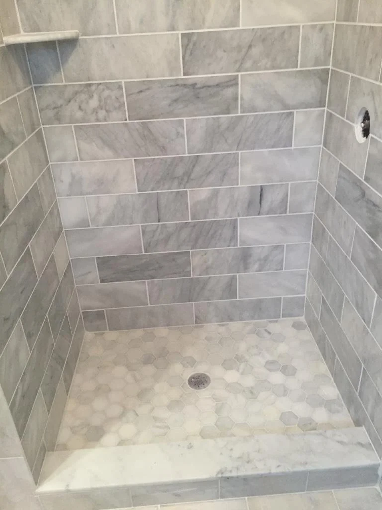 Stall shower with corner stand in Fairfield, CT