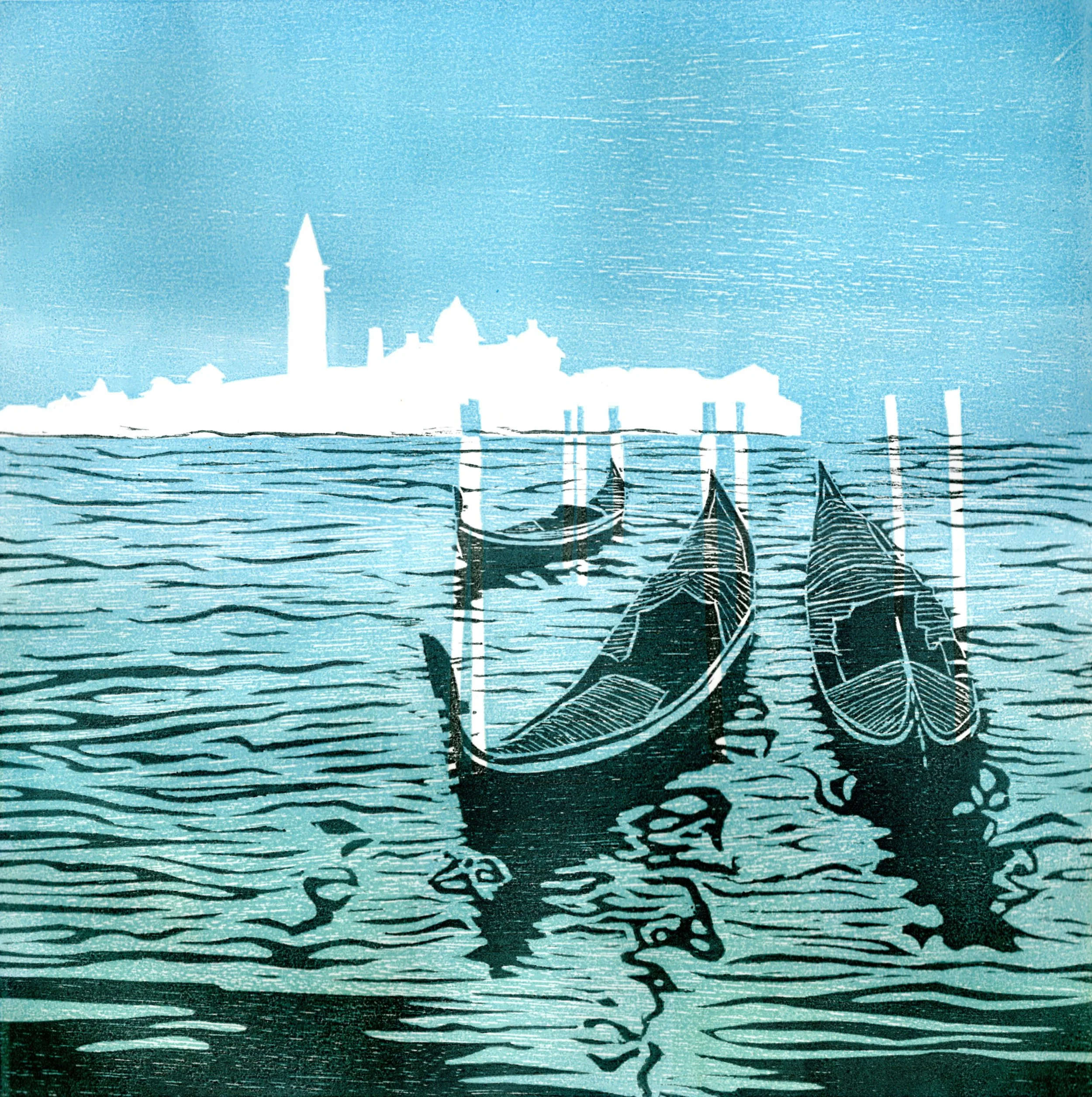 Three Gondolas in the Lagoon