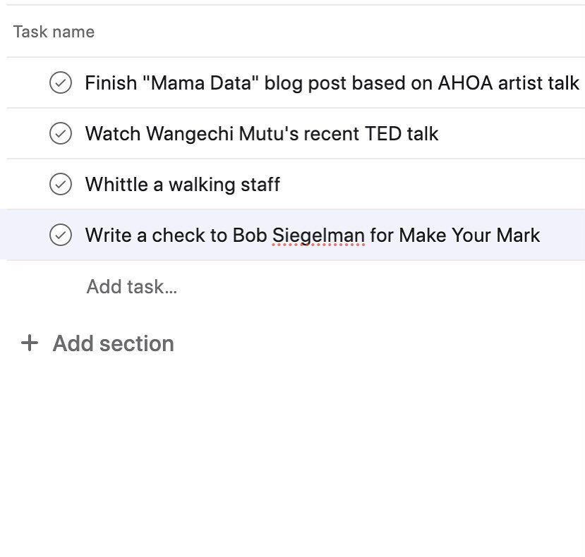 My current studio task list is pretty short. Good thing @robertsiegelman is starting #makeyourmark drawing classes again in January. It&rsquo;s about to get interesting! I always get a ton of great ideas in Bob&rsquo;s classes ❤️ Who else is signed u