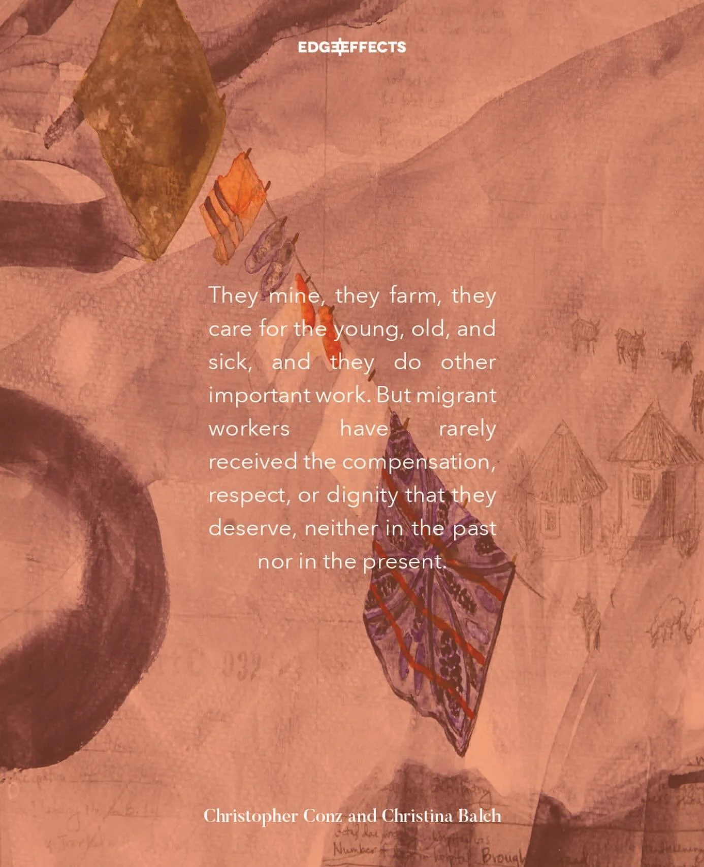 I&rsquo;m honored to have my artwork featured in @edgeeffectsmag with my partner Dr. Chris Conz. It&rsquo;s our first professional collaboration together, and we&rsquo;re quite proud of it. Please give it a read and check out my drawing titled &ldquo