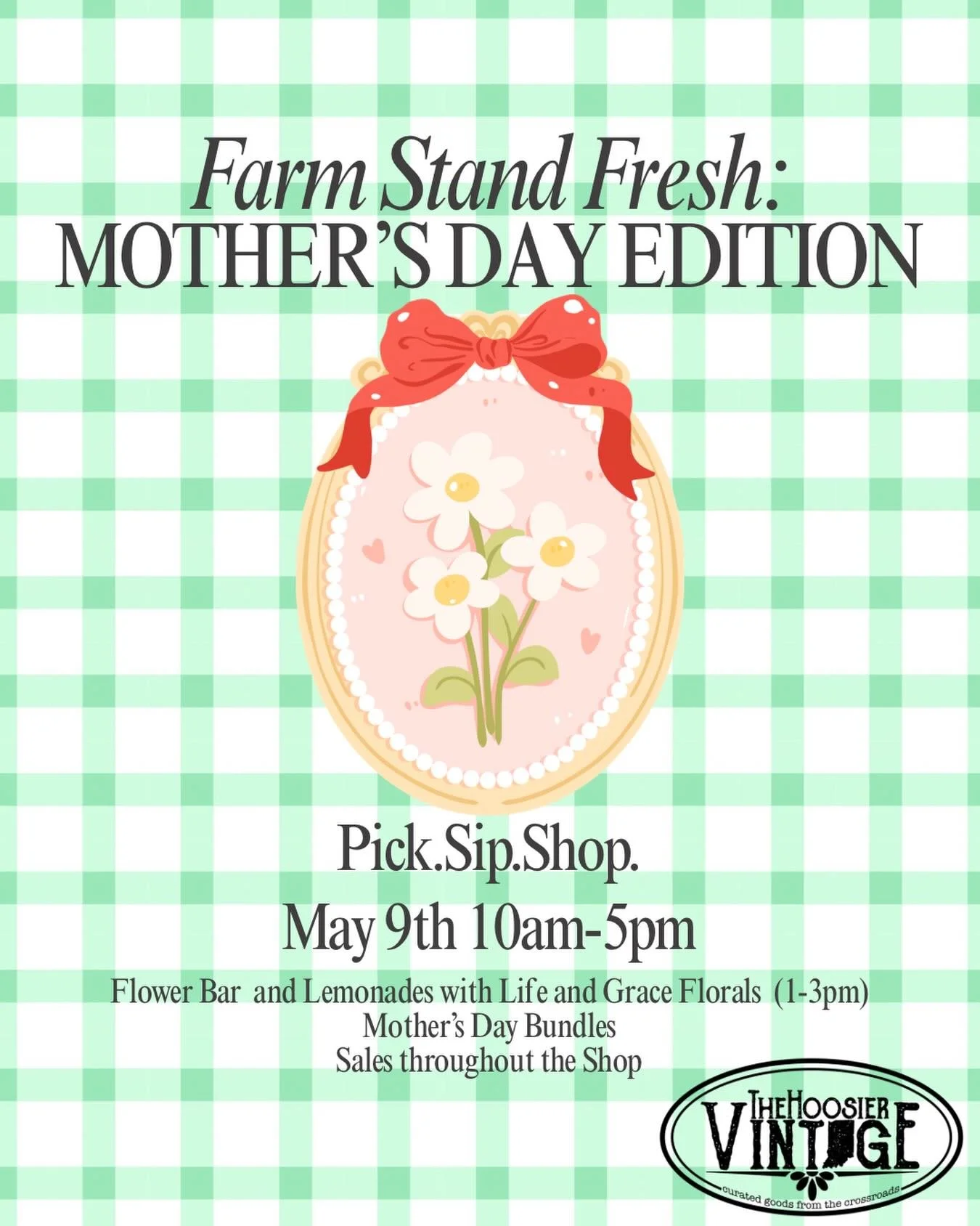 Join us the day before Mother&rsquo;s Day for a sweet little spring gathering at the shop! 🌸Help us welcome Life and Grace Florals!🌸

✨ Build-your-own flower bouquets (1-3 pm)
🍋 Customizable lemonades (1-3 pm)
🛍️ Thoughtful vintage &amp; handmade