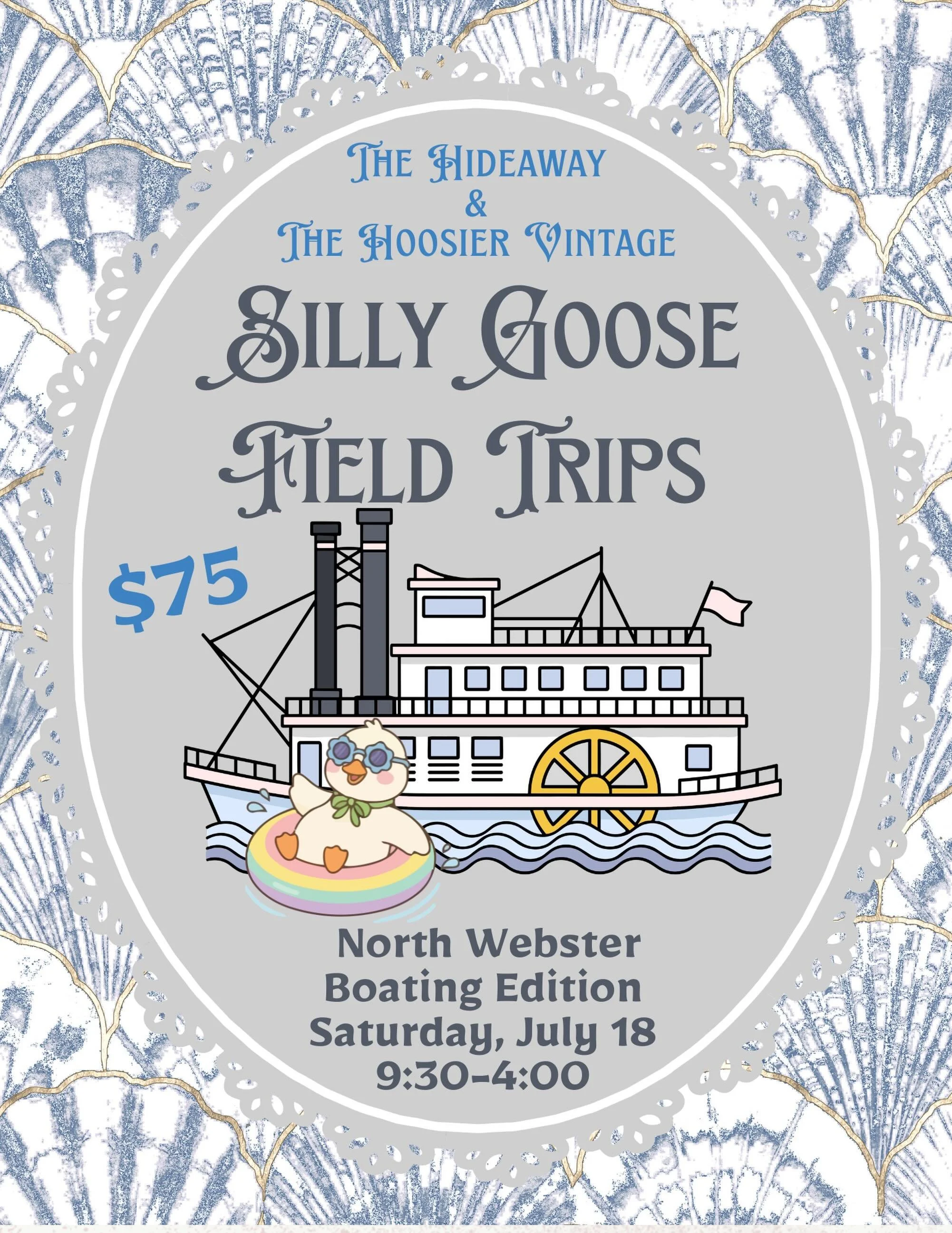 🤩We&rsquo;re setting sail for another fun field trip! This one will be full of shops and setting sail on a steamboat. Cost includes lunch, boat ticket, and shop stops on our cute bus. 

Grab your silly goose friends to have a fun summer day! Prepare