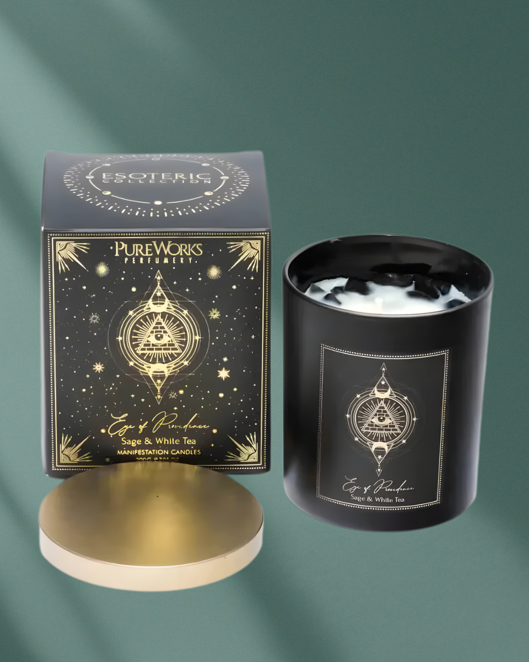Eye of Providence Manifestation Candle (Sage & White Tea)