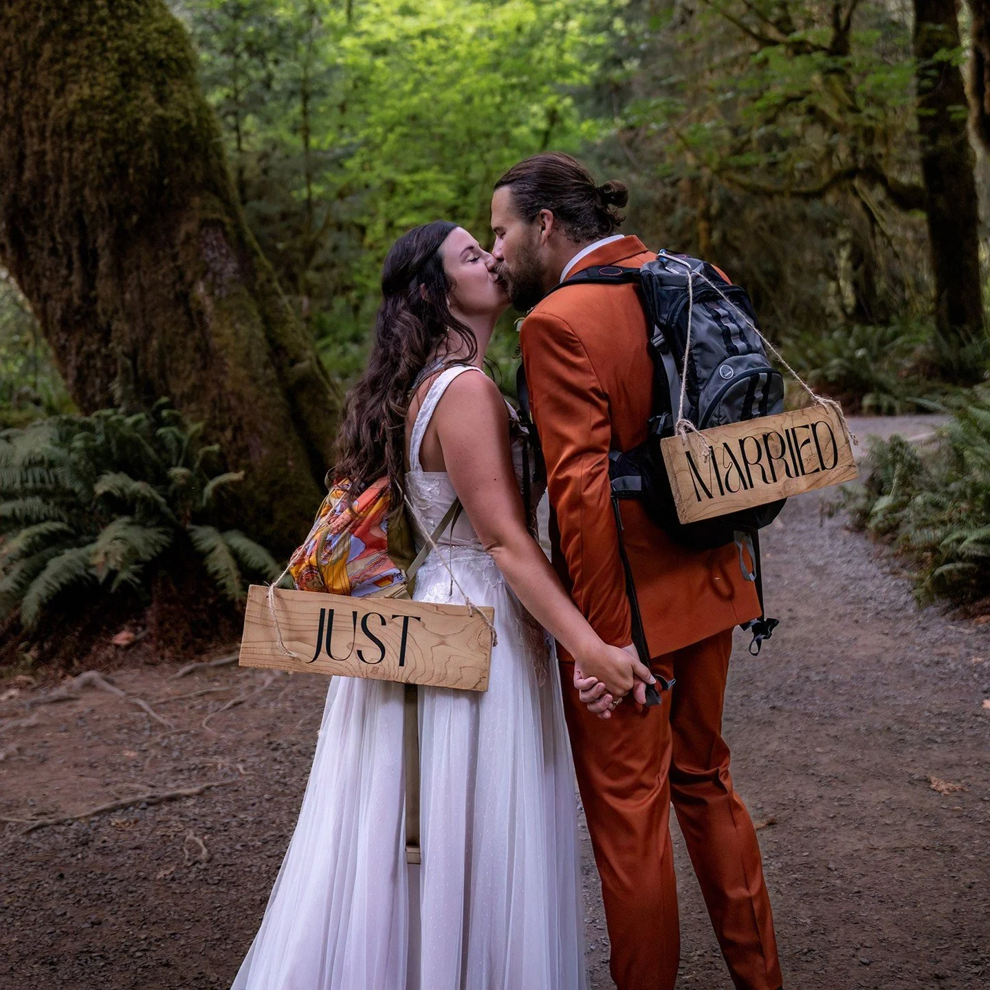 Our elopement in the grove of maple trees draped in moss in the old growth forest of the enchanting Hoh Rainforest surrounded by friends, family and ferns 💚 08.12.23

From this day forward I promise to do everything I can to make our dreams a realit