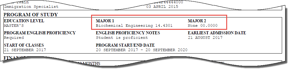Check the Major/Minor Code on the I-20 Form to learn eligibility for the STEM OPT extension.