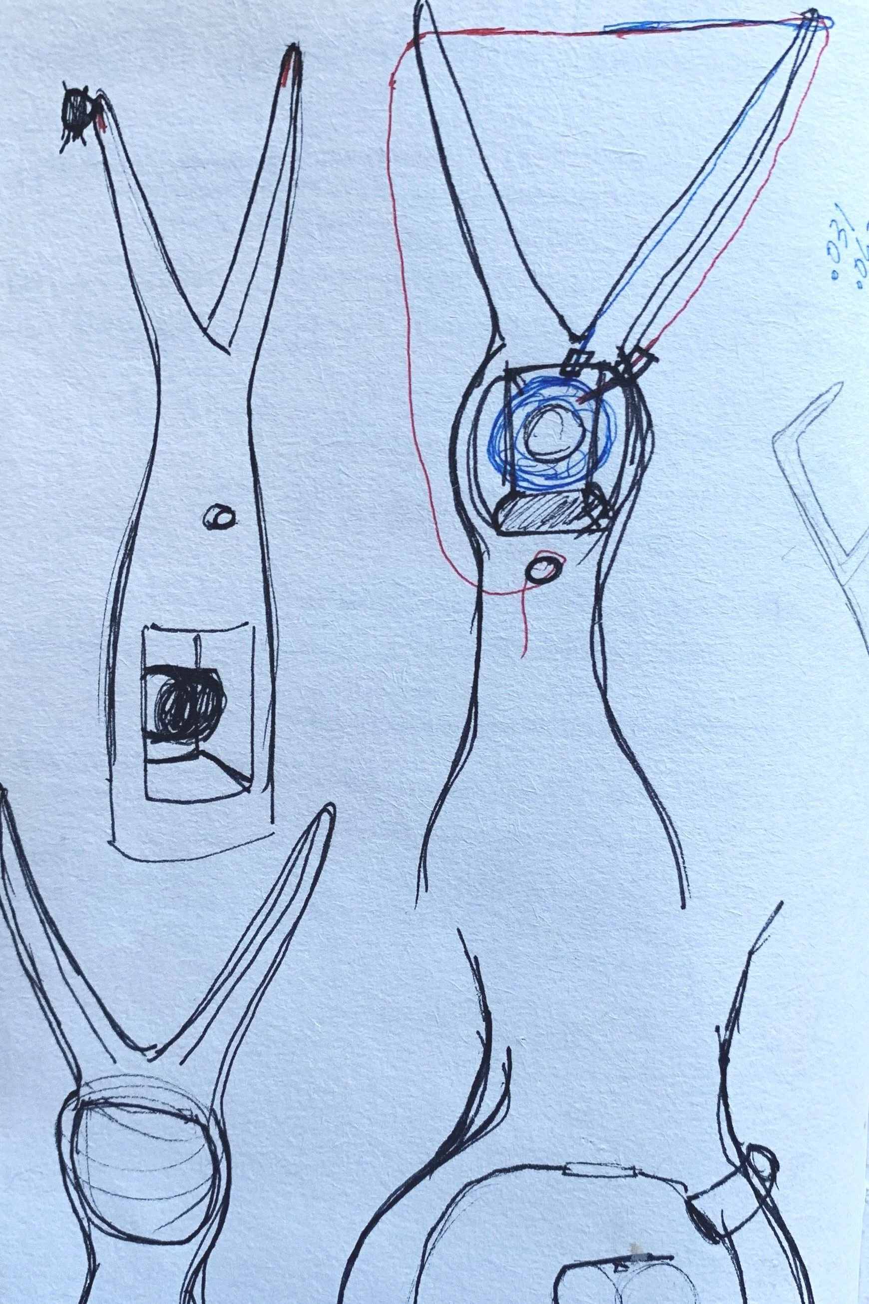 I knew I had to maintain symmetry of the design, while also having internal housing for the floss roll.
