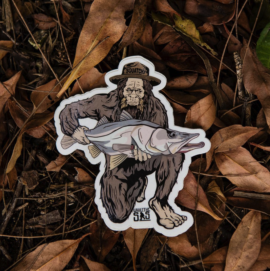Squatchy Fishing Sticker — Southern Style Sweet Tees | Key West T