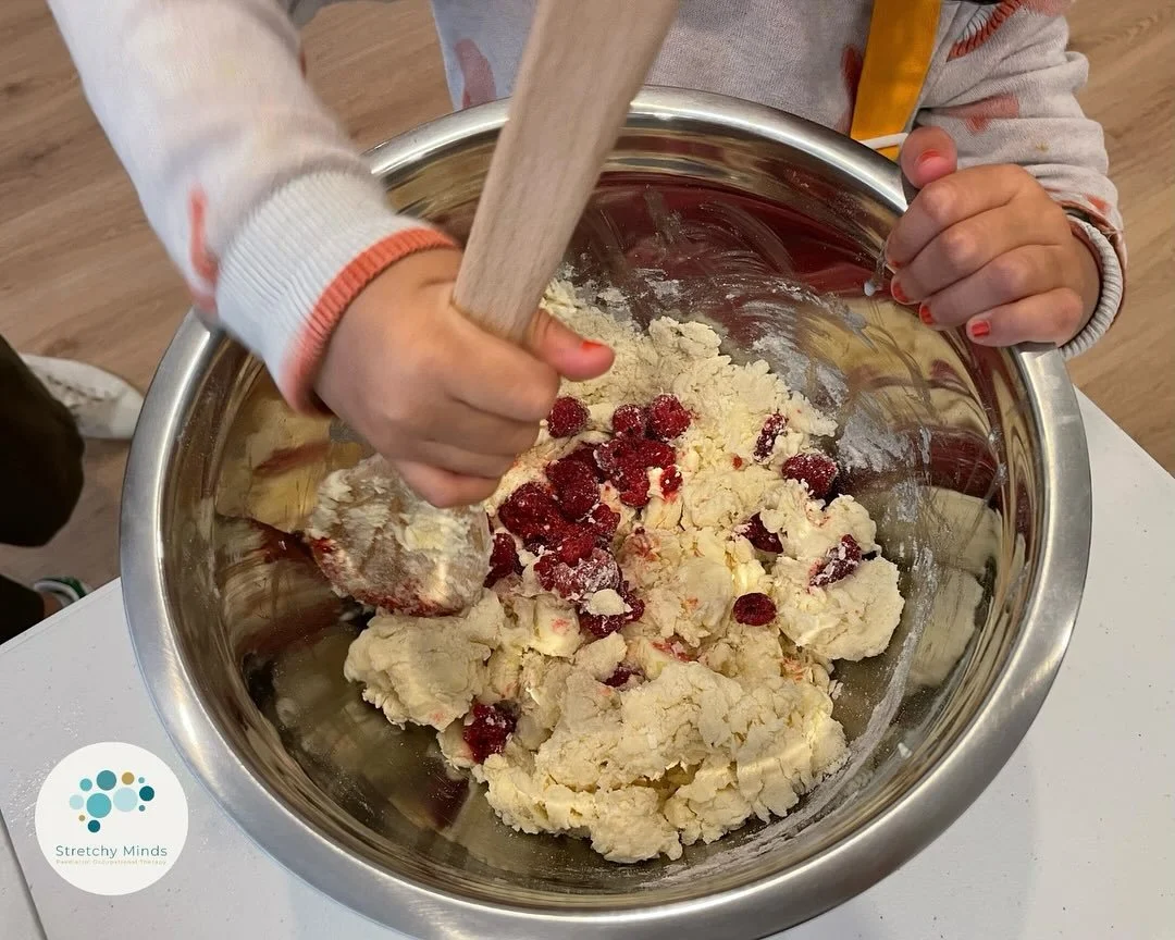 🧑&zwj;🍳 All hands on deck in Cooking Club! 🙌

Our Cooking Club group made Raspberry and White Chocolate Scones during the school holidays - a fantastic way to learn daily living skills and to get hands-on in a kitchen setting! 

What we learned in