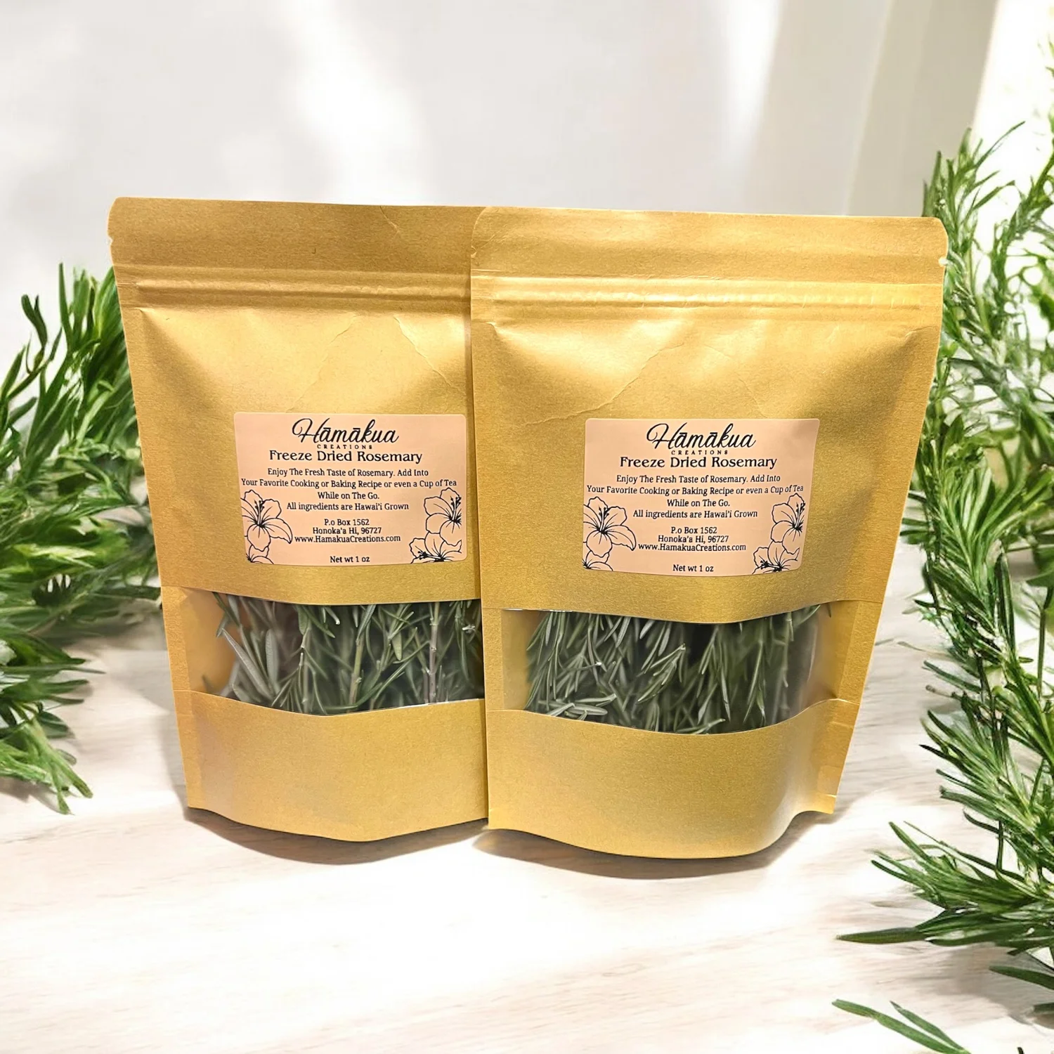 Freeze Dried Rosemary Sprigs 1oz — Hamakua Creations