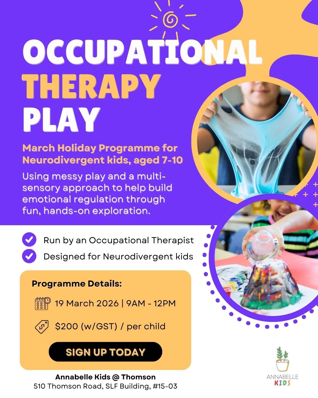 Occupational Therapy Play March Holiday Programme: 19 March 2026