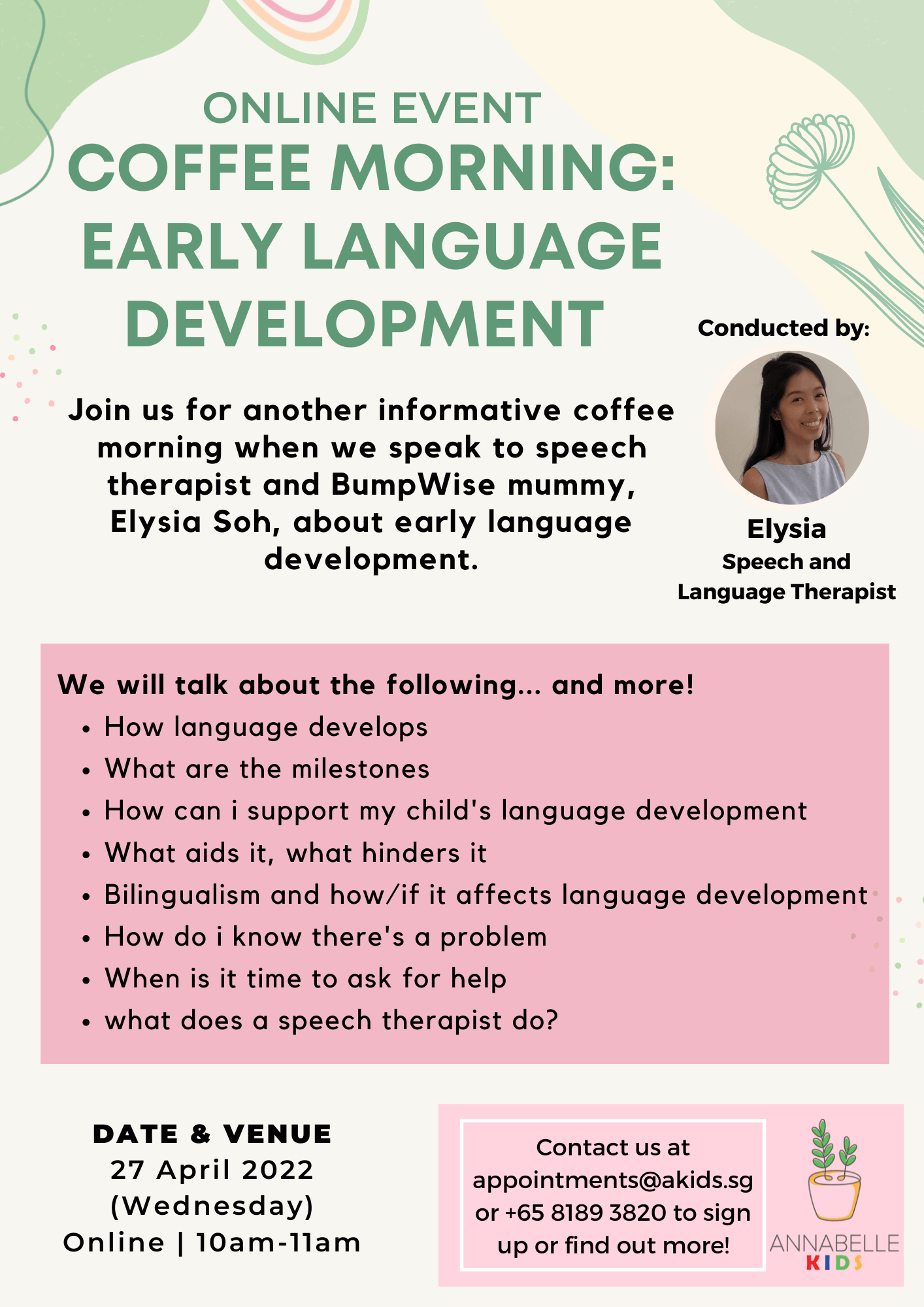 Coffee Morning with a Speech Therapist: Early Language Development