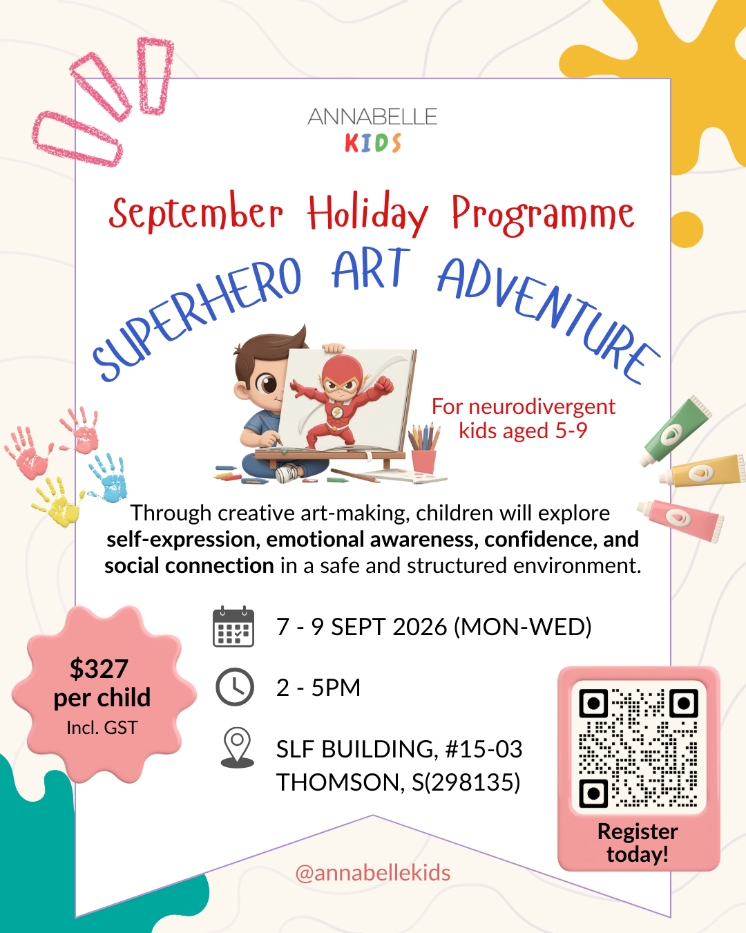2026 September Holiday Programme: Superhero Art Adventure