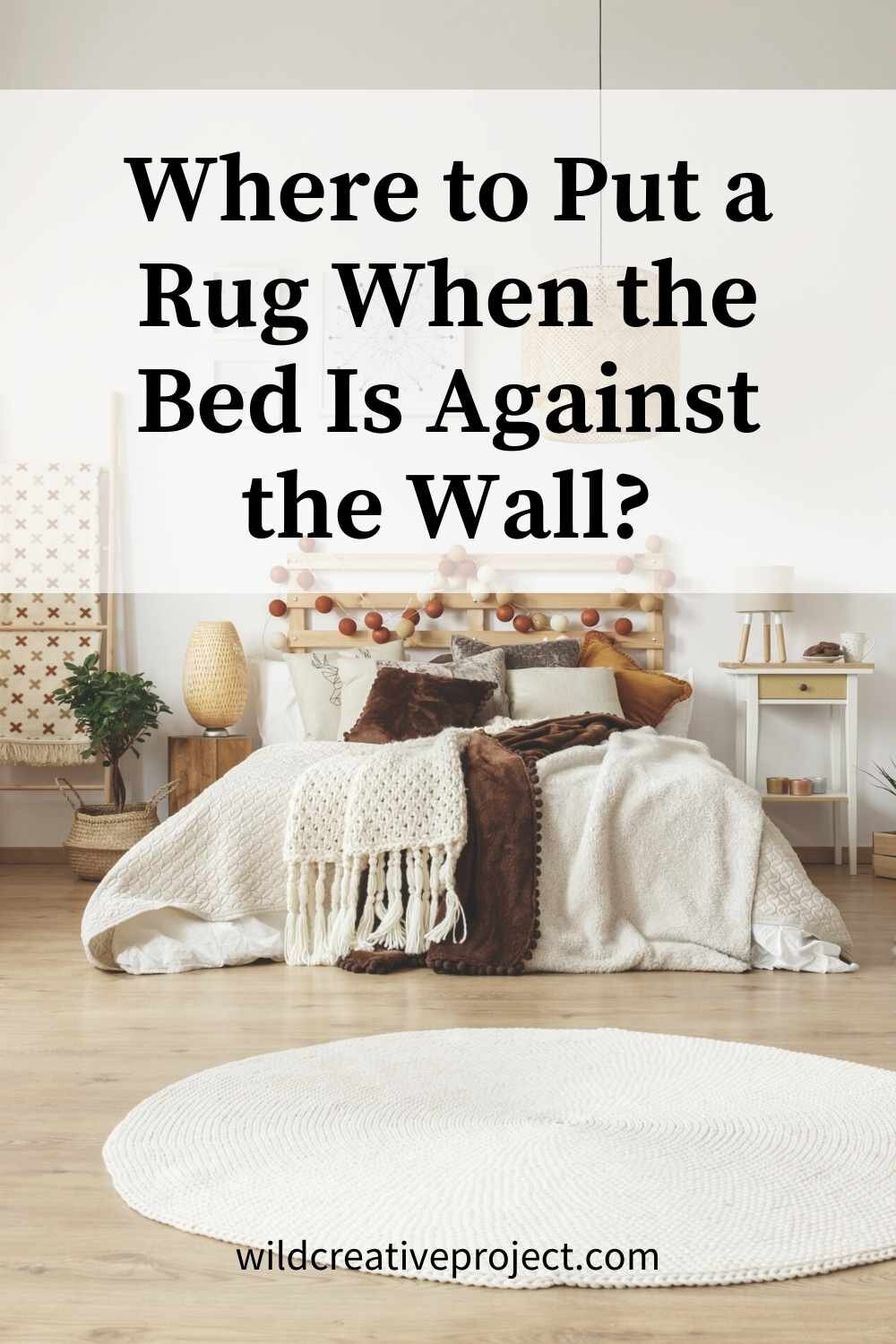 How To Place A Round Rug In Bedroom With Shelves On Top Of Wall www