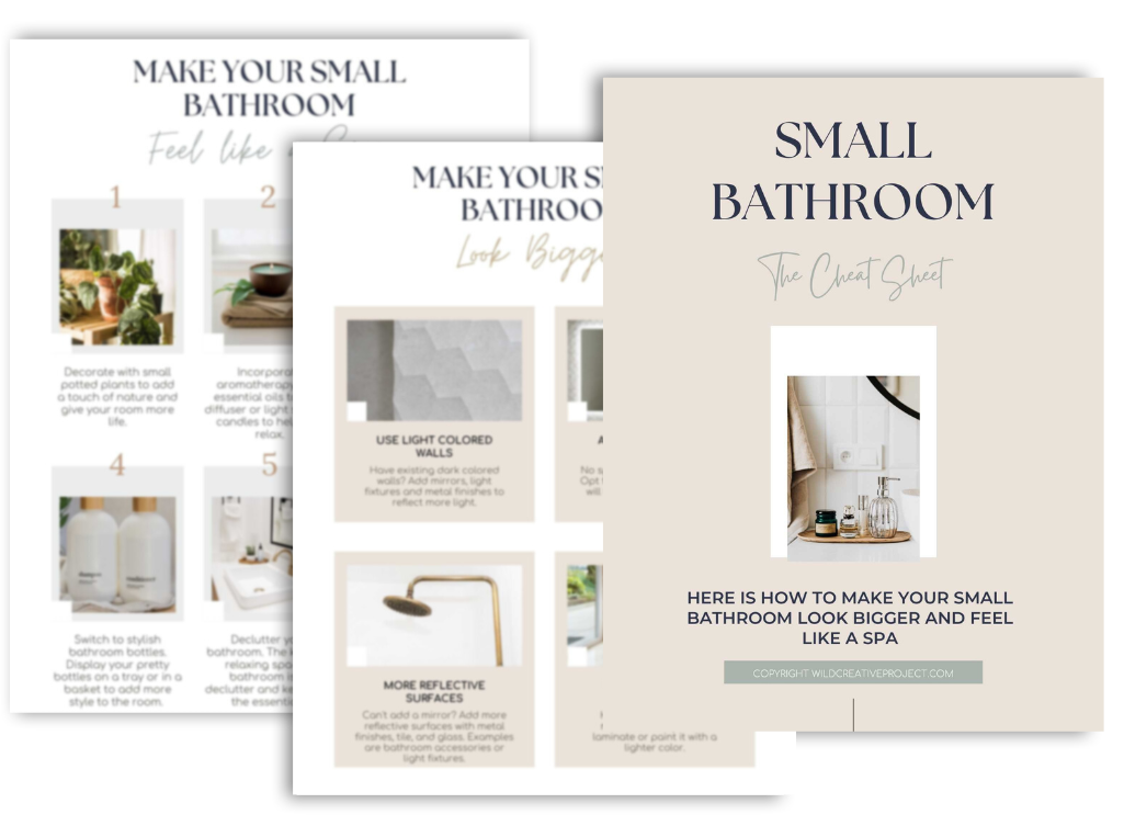 Free Small Bathroom Cheat Sheet Make Your Tiny Bathroom Look Bigger