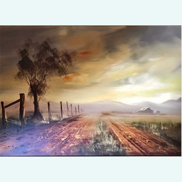 Oil Painting by Williams - Sunset Landscape