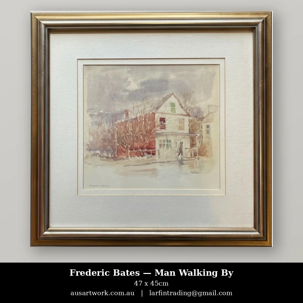 Frederic Bates painting - Man Walking By