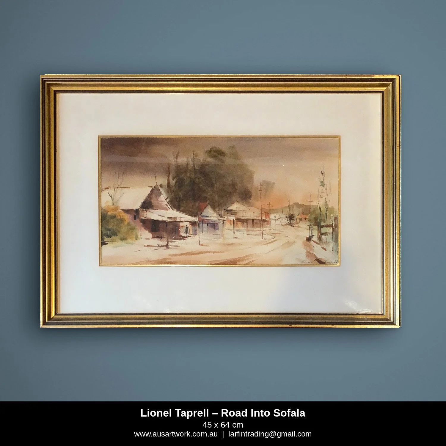 Lionel Taprell painting - Road into Sofala