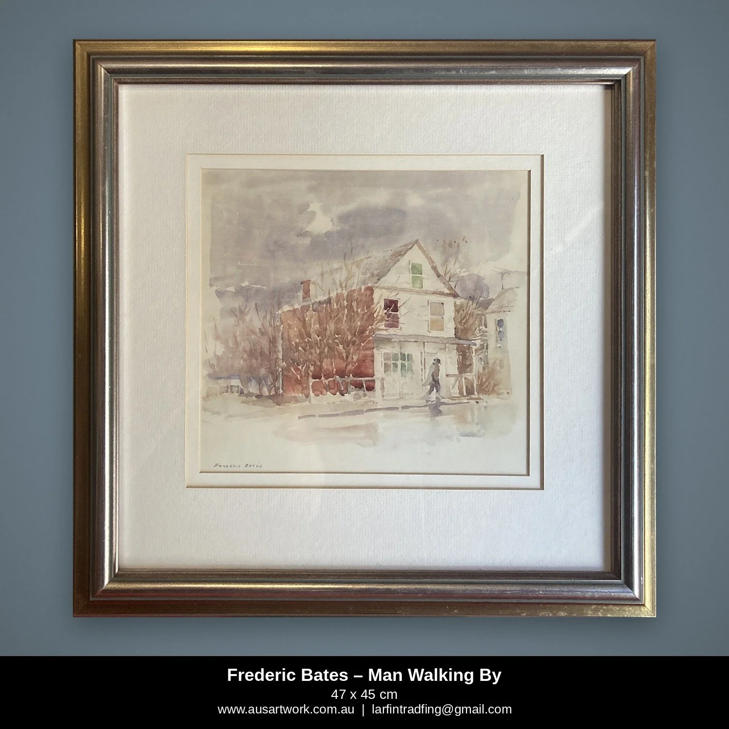 Frederic Bates painting - Man Walking By