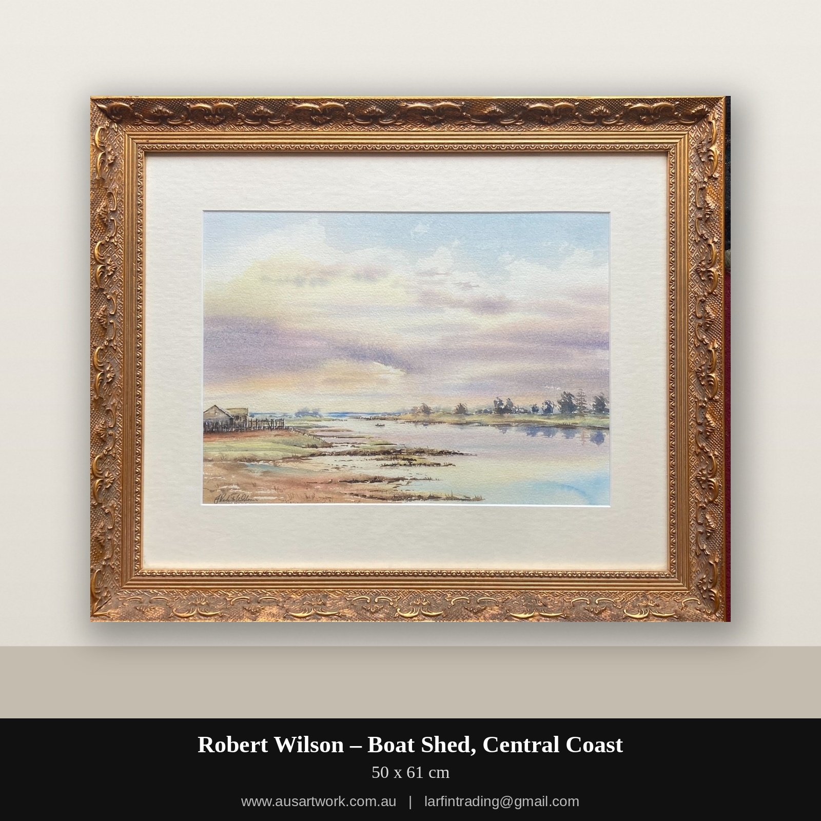 Robert Wilson painting - Boat Shed, Central Coast