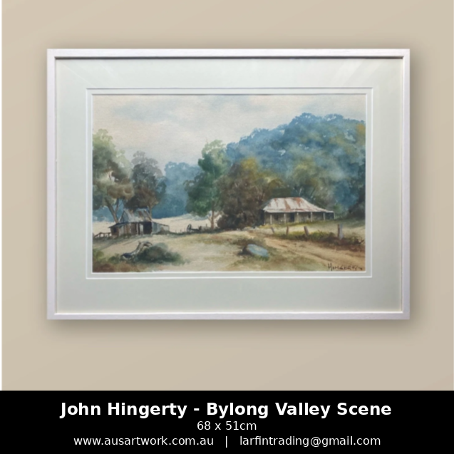 John Hingerty painting - Bylong Valley Scene