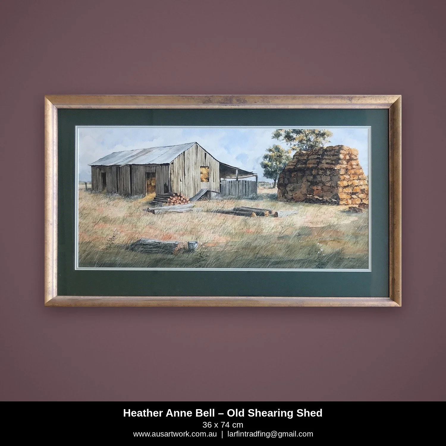 Heather Bell painting (1936-) - Old Shearing Shed