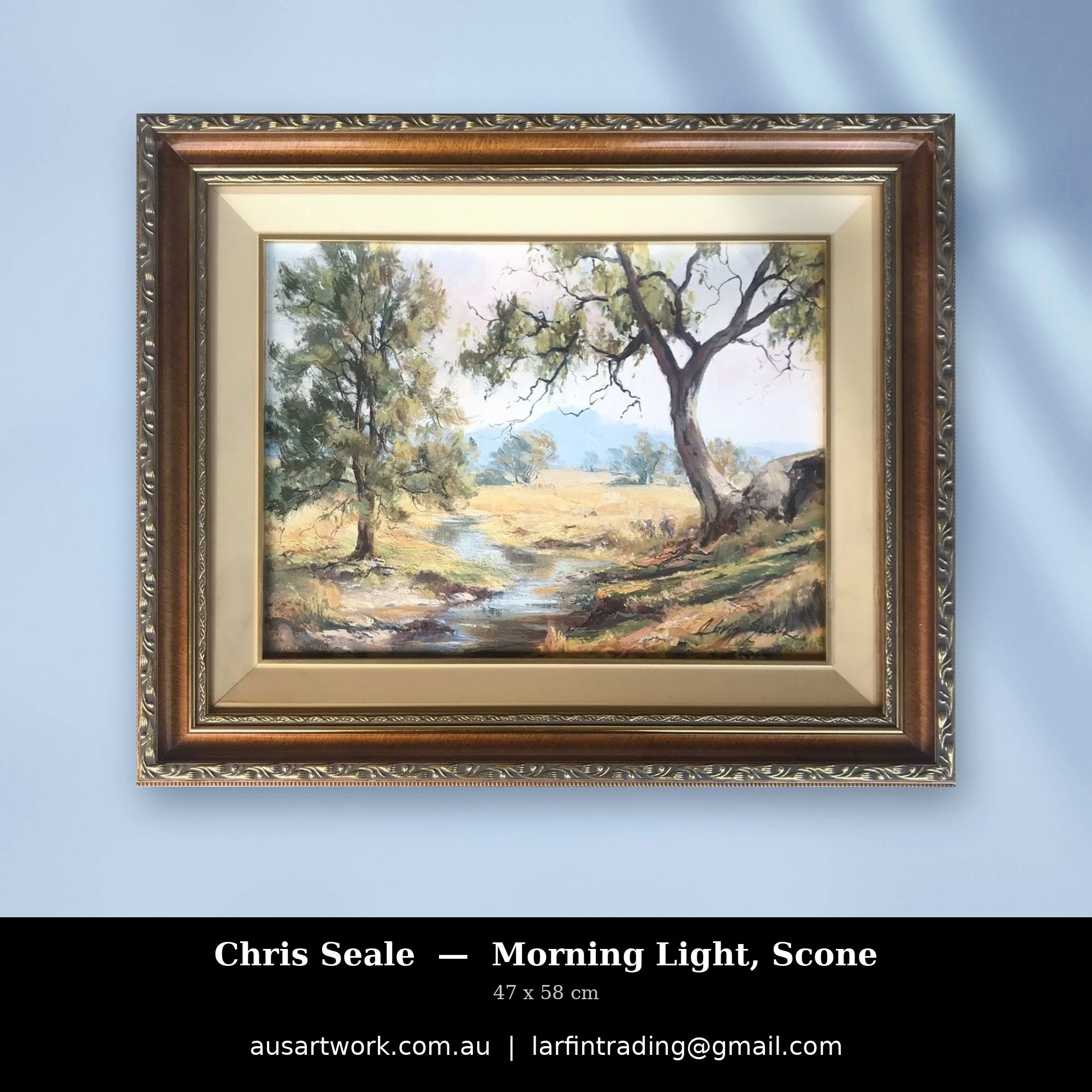 Chris Seale original oil painting - Morning Light, Scone