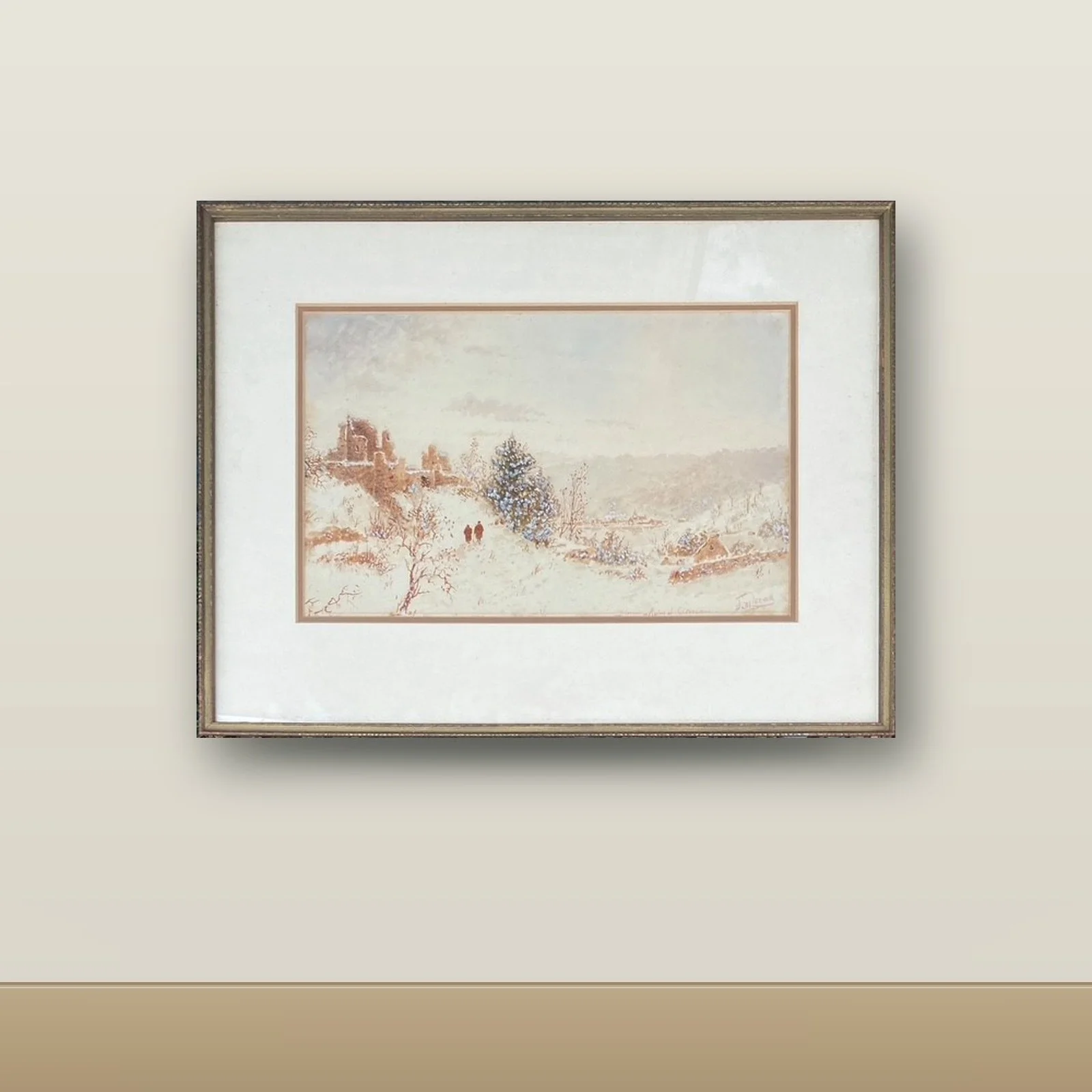 Jan Leener original painting - Ruins of Crevecoeur