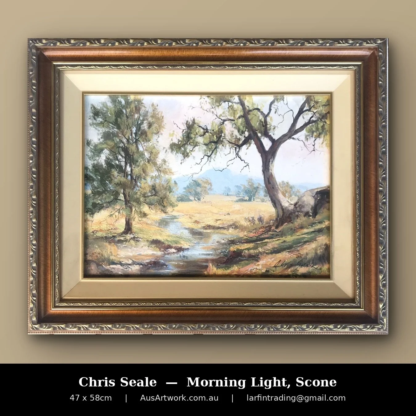 Chris Seale original oil painting - Morning Light, Scone