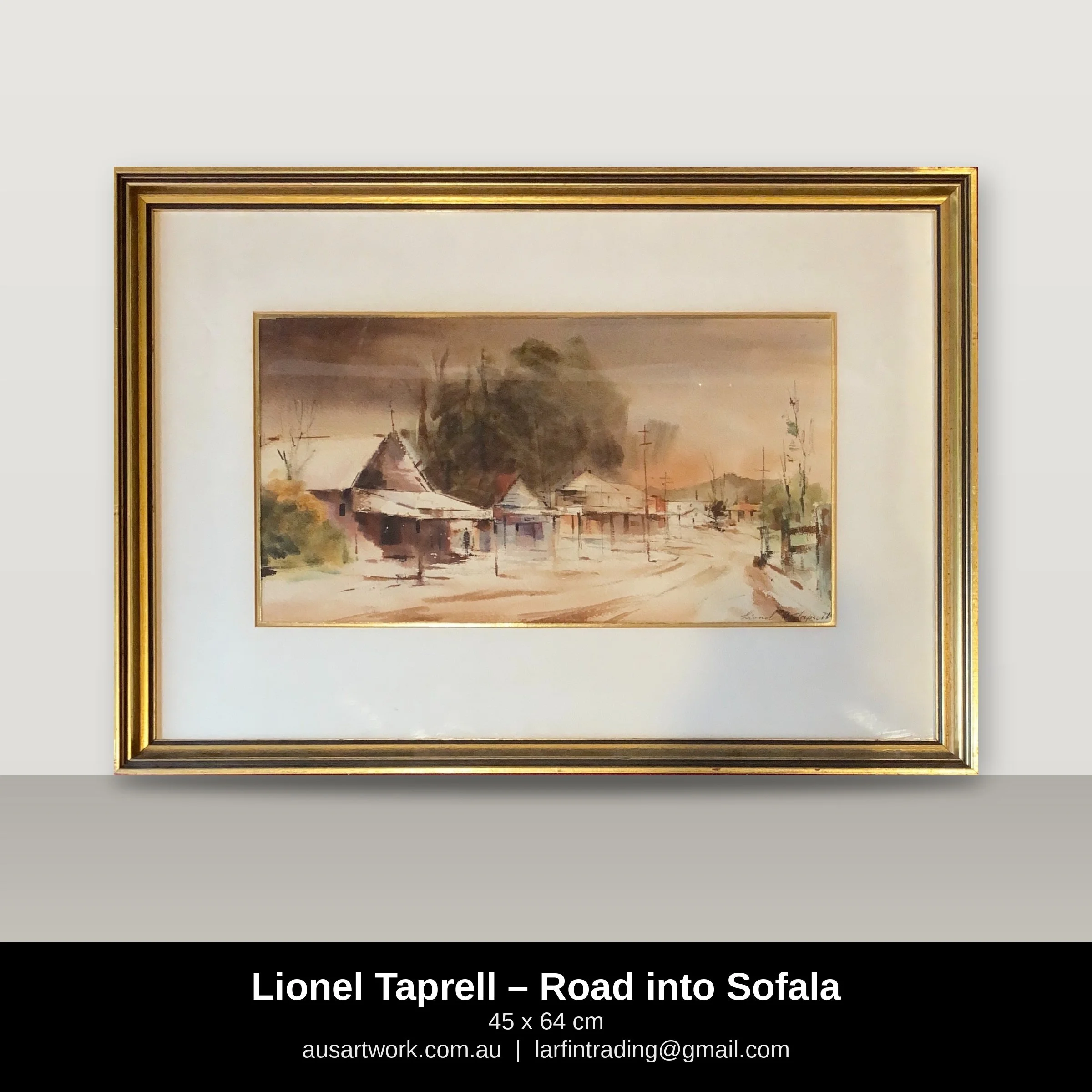 Lionel Taprell painting - Road into Sofala