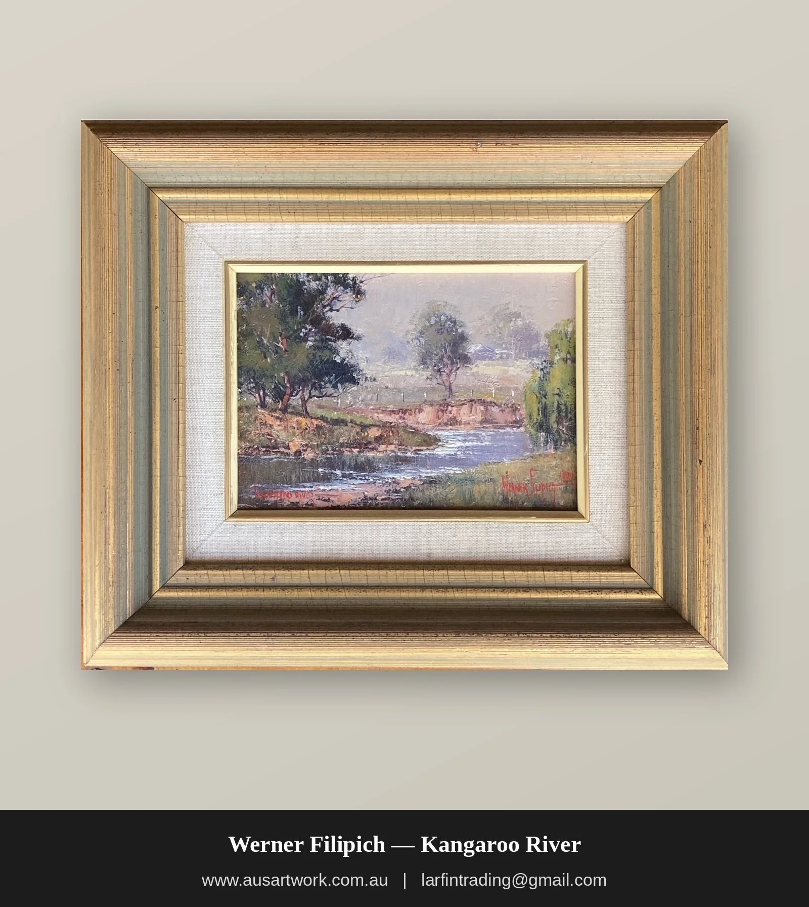 Werner Filipich oil painting – Kangaroo River