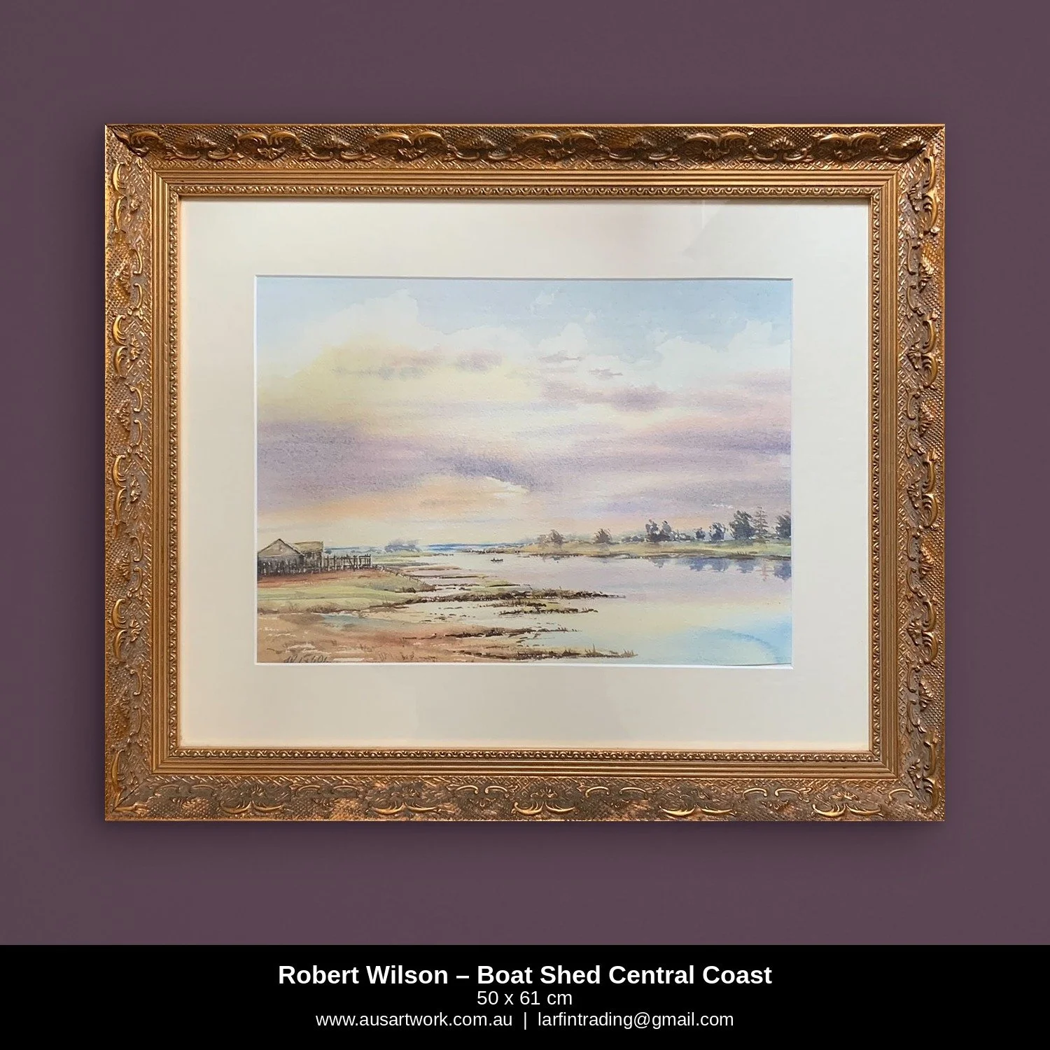 Robert Wilson painting - Boat Shed, Central Coast
