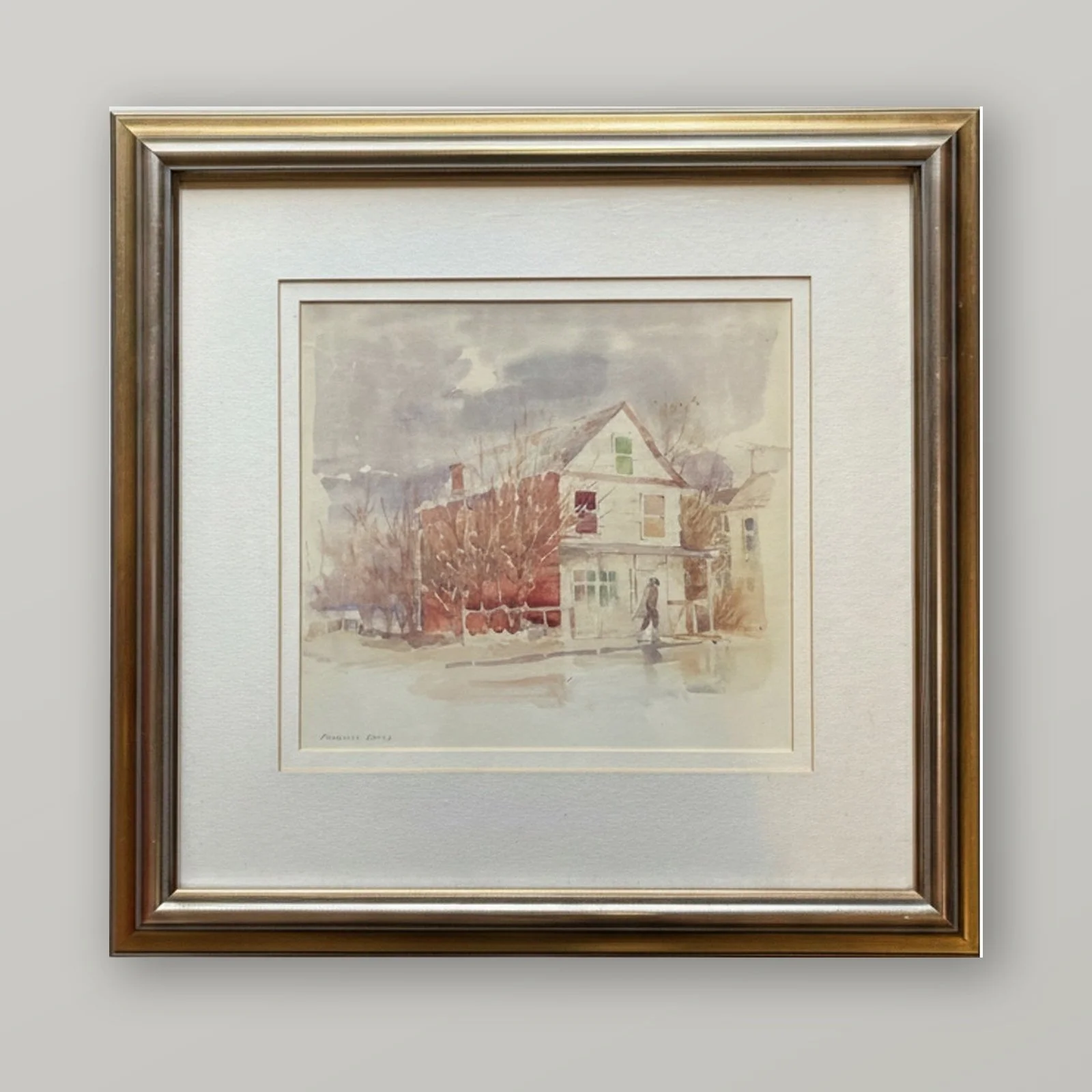 Frederic Bates painting - Man Walking By
