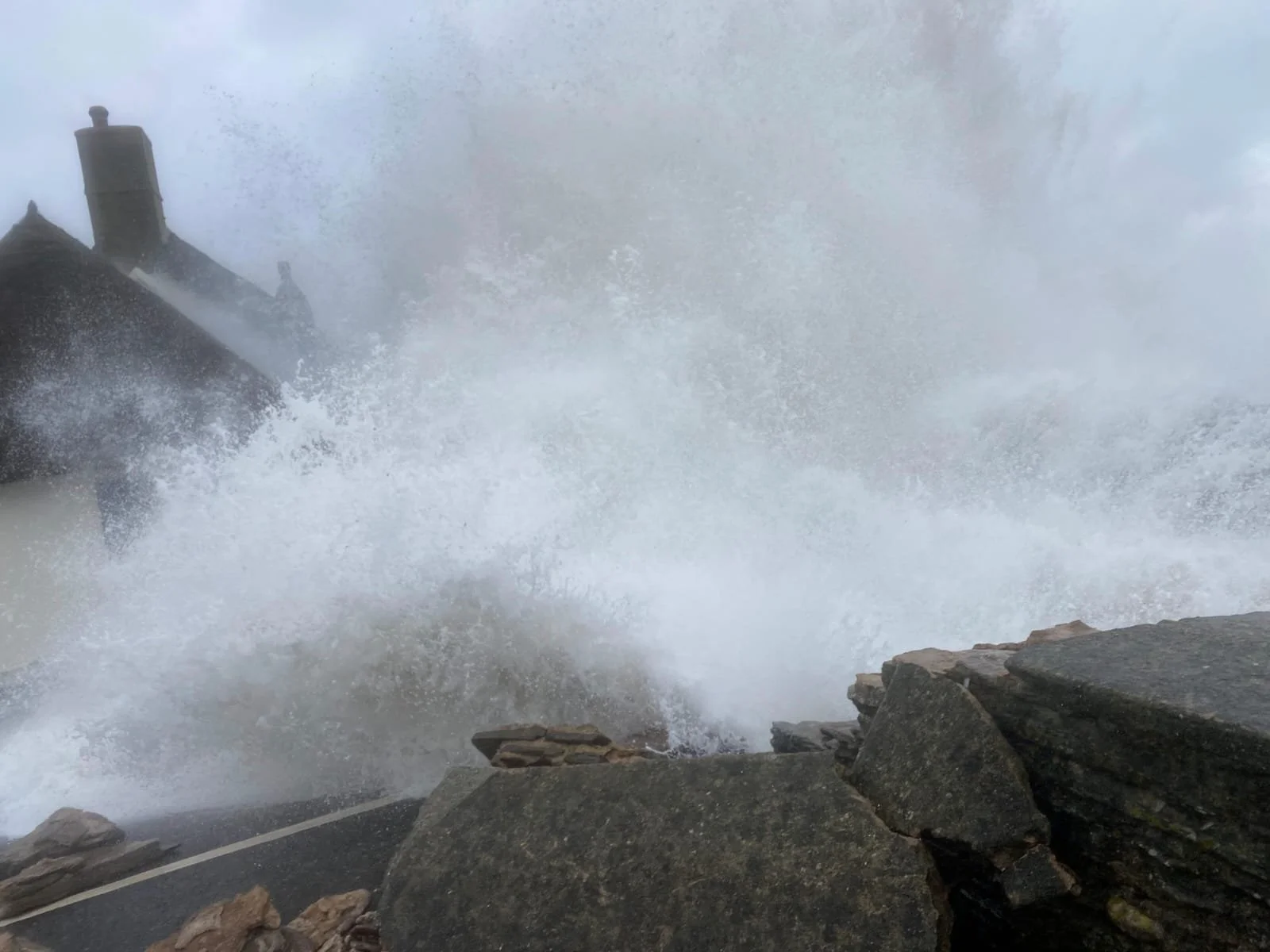 The village and the road were so badly damaged we felt we might be next. 