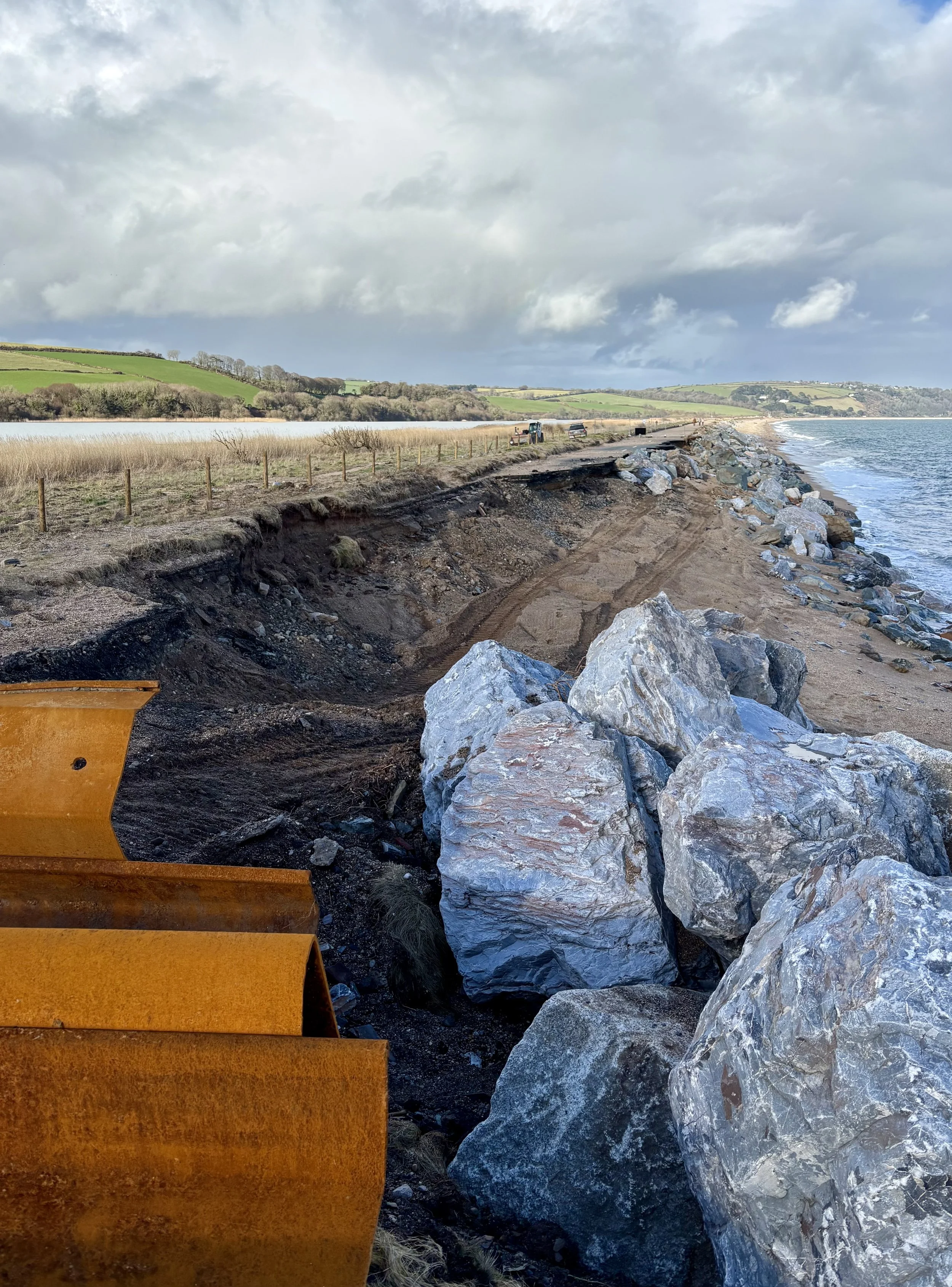 The road was properly washed away