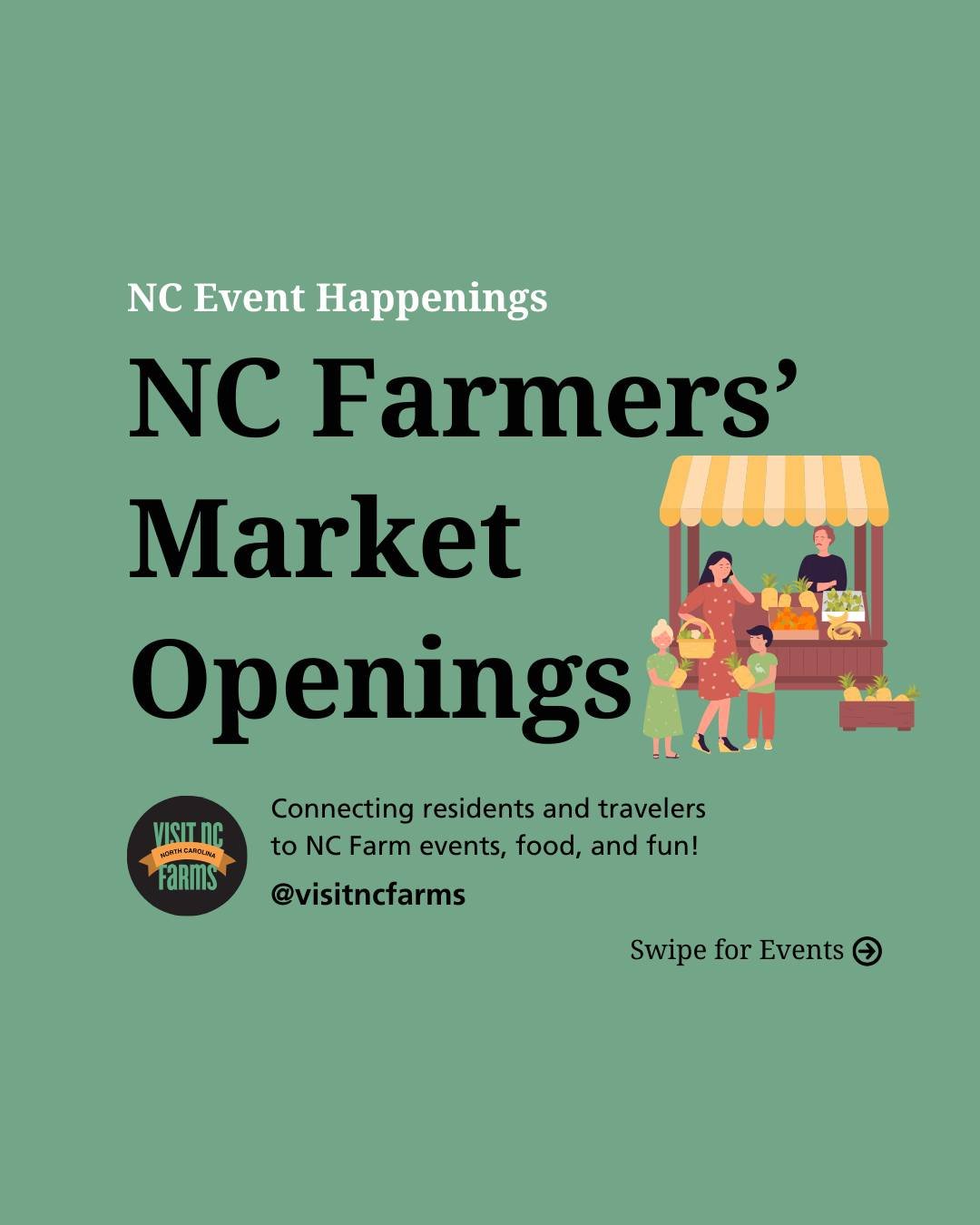 Spring is in the air and all of our favorite farmers' markets are opening for the main season! ☀️Check out these markets across North Carolina that you can enjoy this spring and summer.

@nmcommunityfarmersmkt 🧑&zwj;🌾 Now open Wednesdays from 8am-1