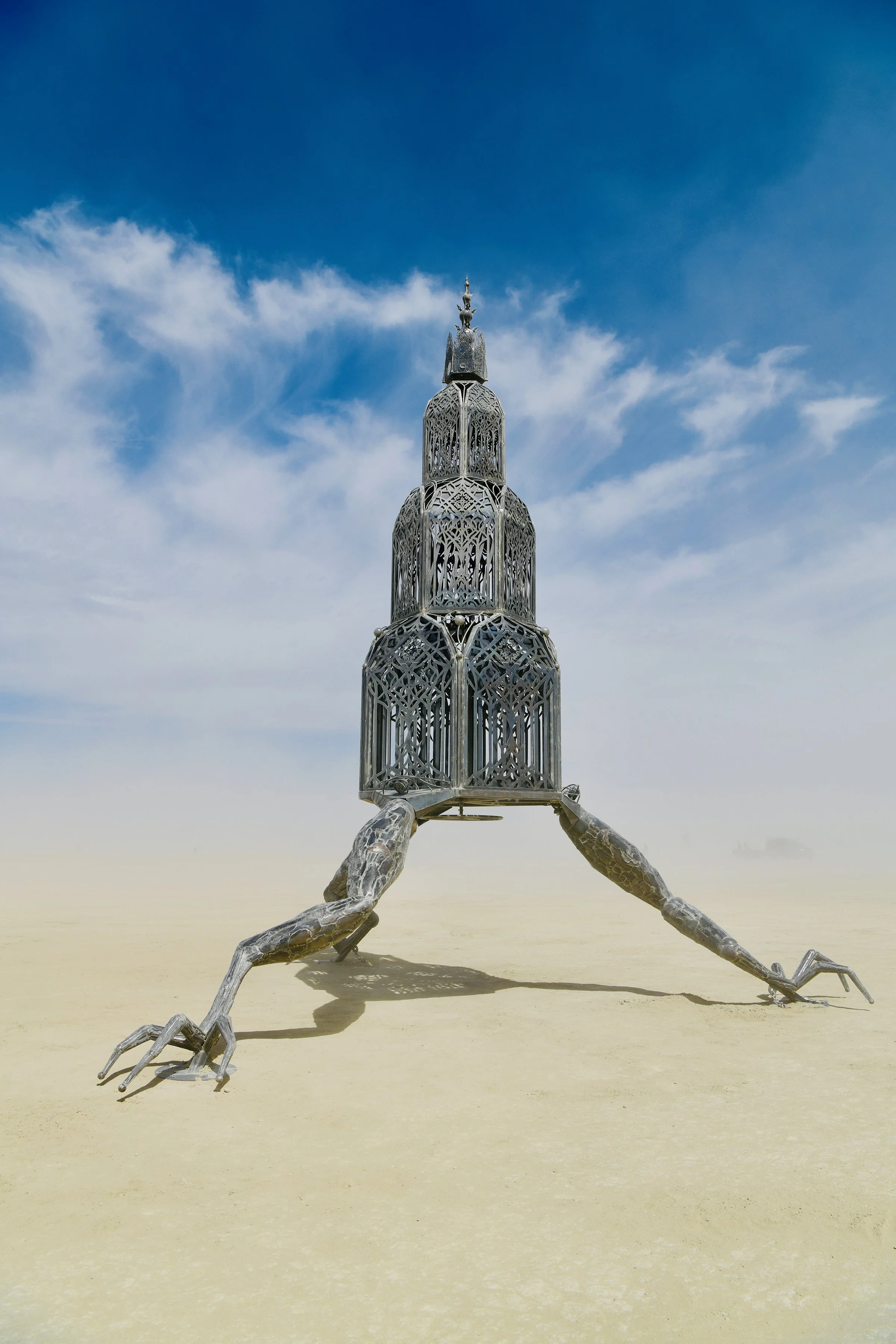 Autumn Spire - Burning Man 2022 - Sculpture By Eric Coolidge