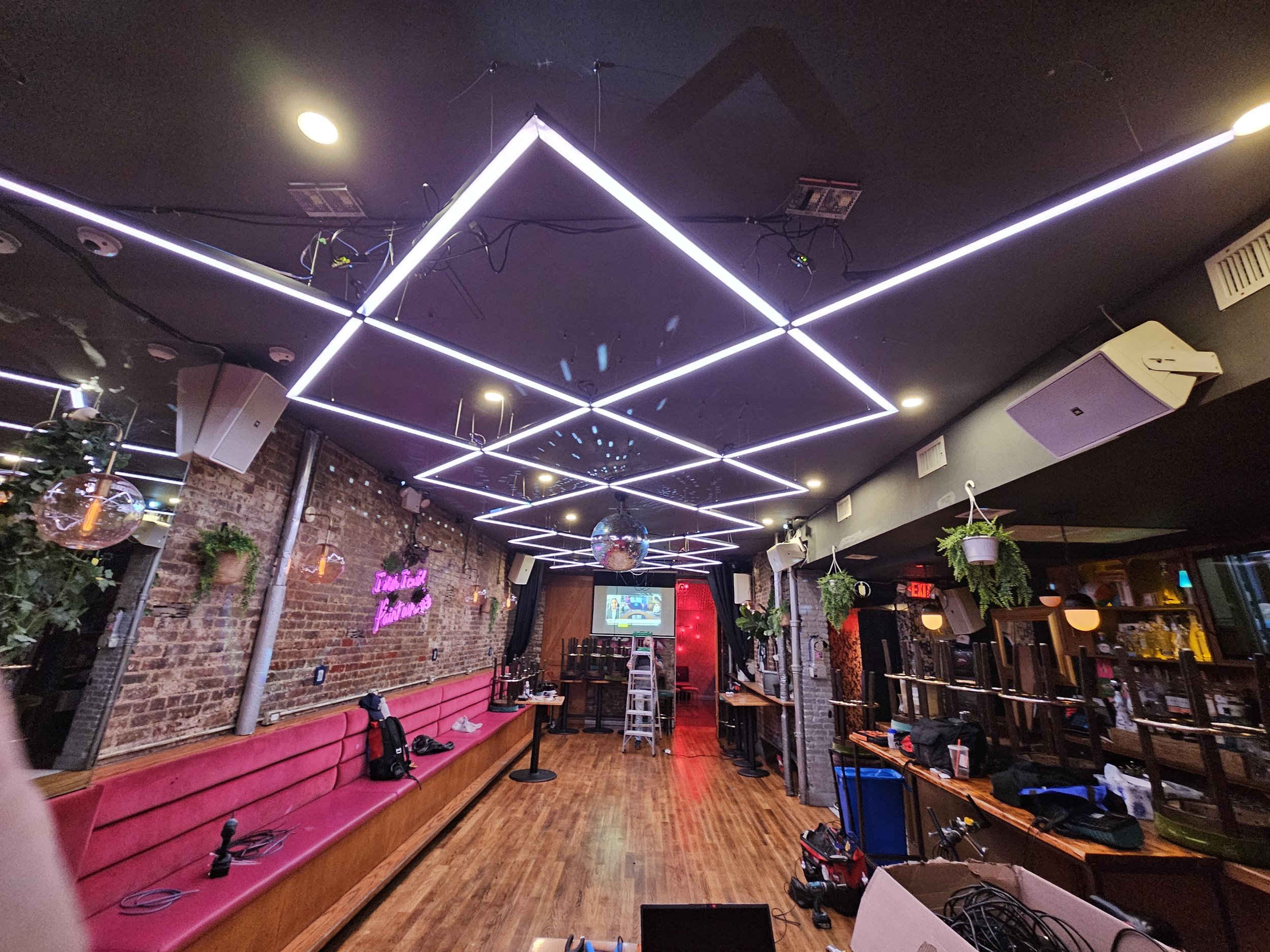 Factory 380 - Gramercy NYC - Ceiling LED Sculpture Build and Installation 