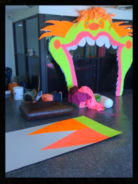   Brian "Chickpea" Busta 's clown mouth door for  Batguy is Dead . 