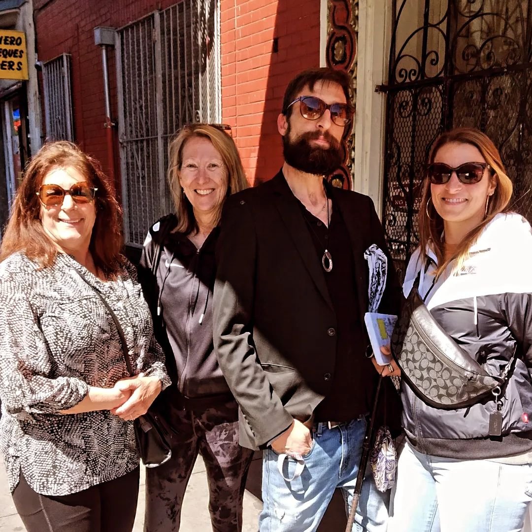They coerced me to stand with them in front of my building's gate &amp; THEY insisted it be sent to my social media through this/my phone. Fine, &amp;&pound;&yen;&cent;#&euro;$. THEY ARE: (left to right). 1) Bio-Mother Debra Capaldi, [ME {bubble thou