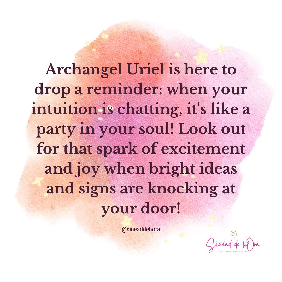 I often get asked; &ldquo;how do I know if it&rsquo;s my intuition talking?&rdquo; Well, as Archangel Uriel says; the quickest way to know is if you feel a spark of love, excitement and passion. It&rsquo;s a very quick hit but the more you pay attent